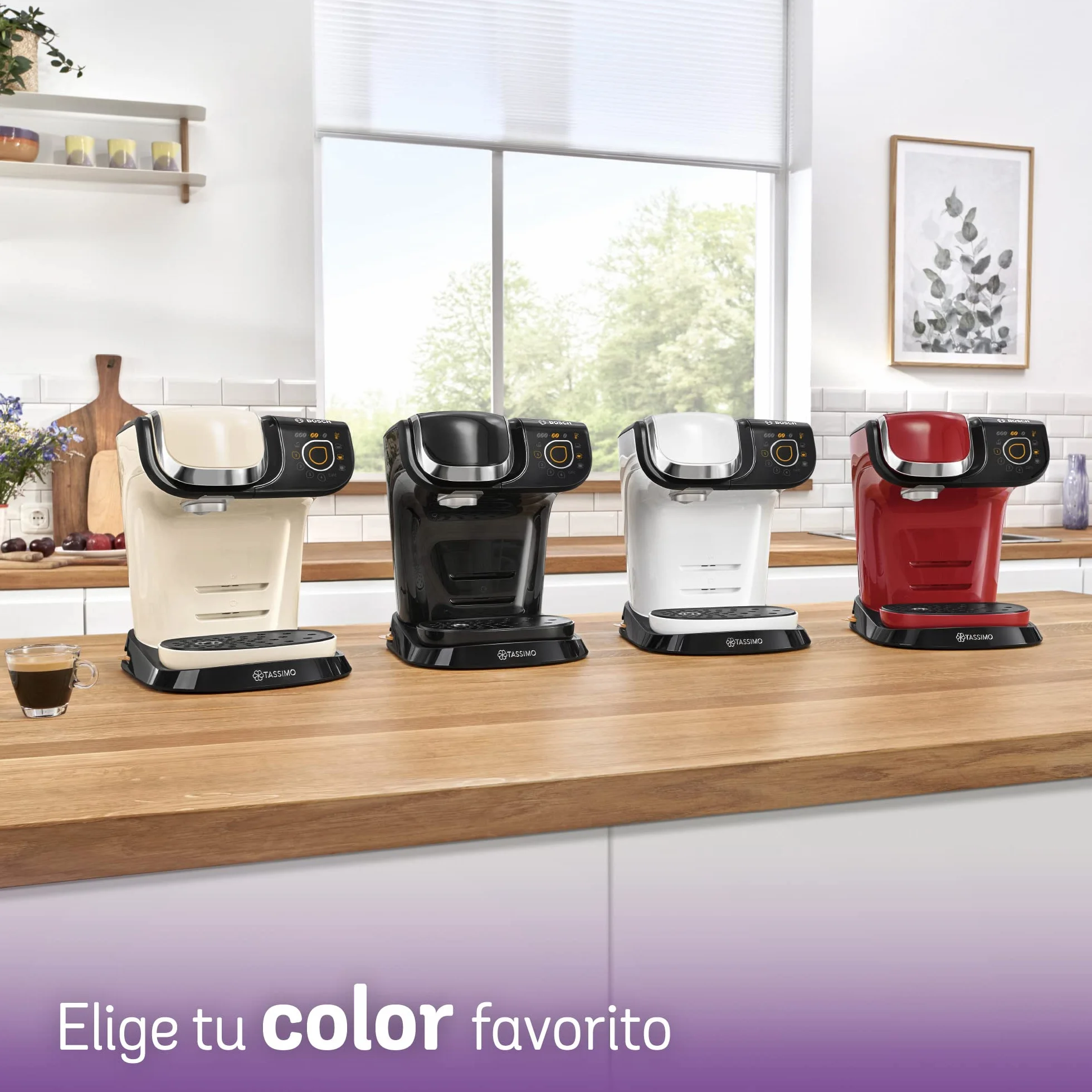 Máquina multibebida BOSCH TASSIMO MY WAY 2, TAS6504, hasta 70 bebidas, OneTouch, servicio individual, personalización de bebidas, filtración de agua BRITA MAXTRA+, INTELLIBRE, blanco