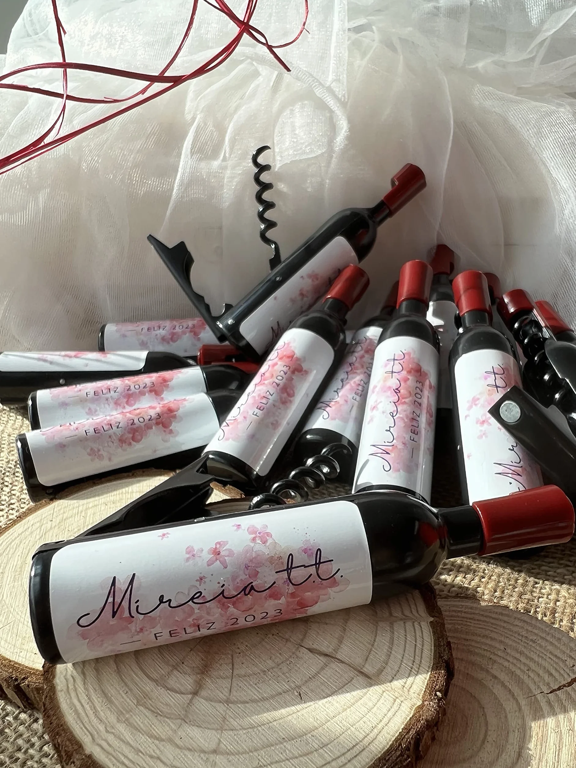 Sacacorchos Magnéticos Personalizados 25 uds para Botellas Vino Regalos Bodas Eventos