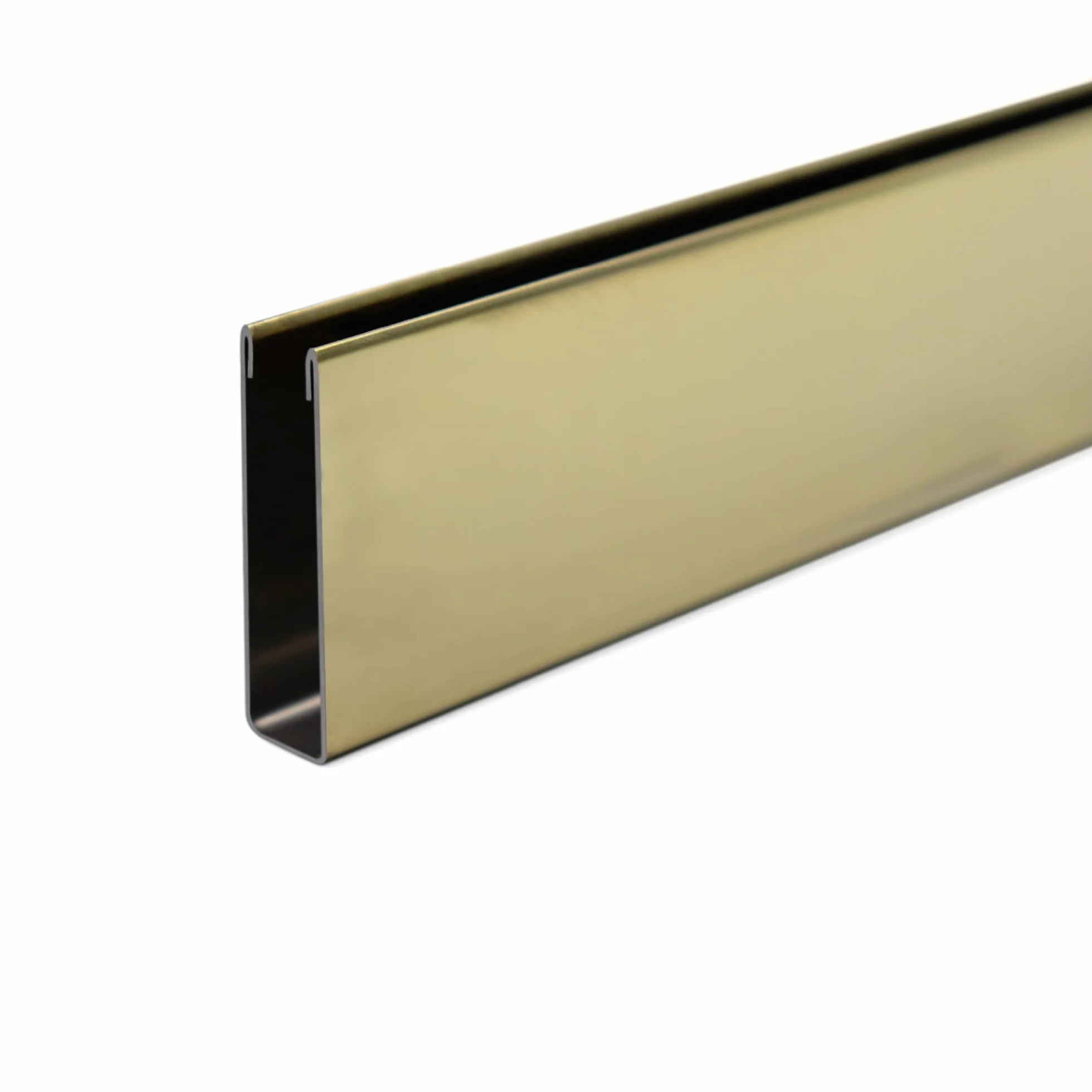 Perfil de pared para mampara acero inoxidable 304 vidrio 10 mm Champagne Gold 200 cm