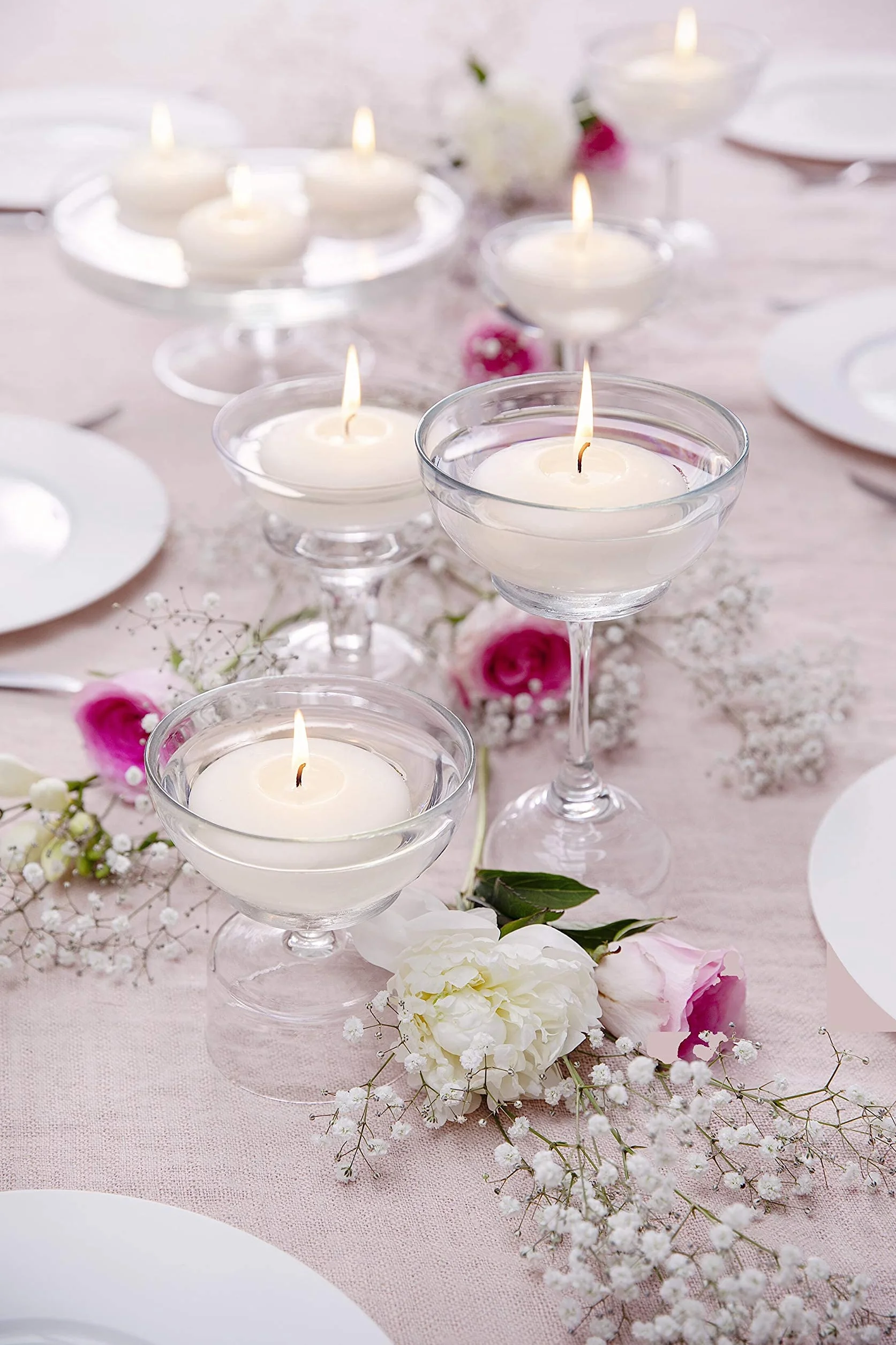 Bolsius Floating Candles Blanco 4.5cm x 4.5cm x 3cm 20 sztuk