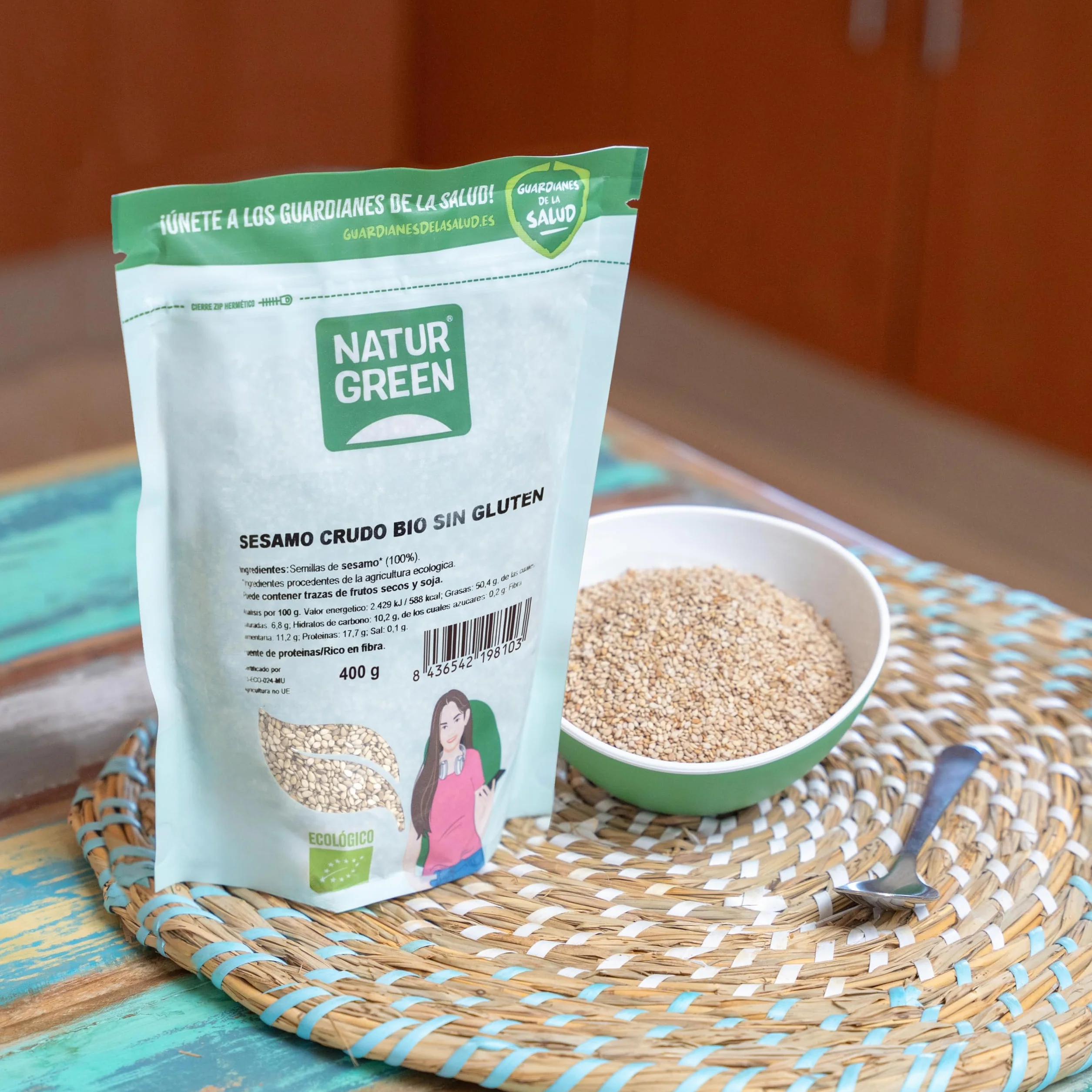 Semillas de Sésamo Crudo Bio NaturGreen 400 g Sin Gluten Ecológicas