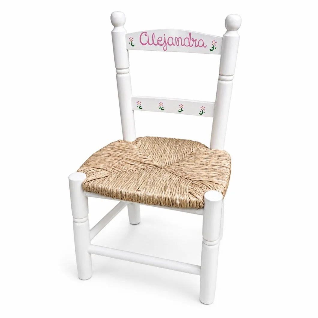 Silla Infantil Personalizada 6 Colores 34X30X60 (Blanco)