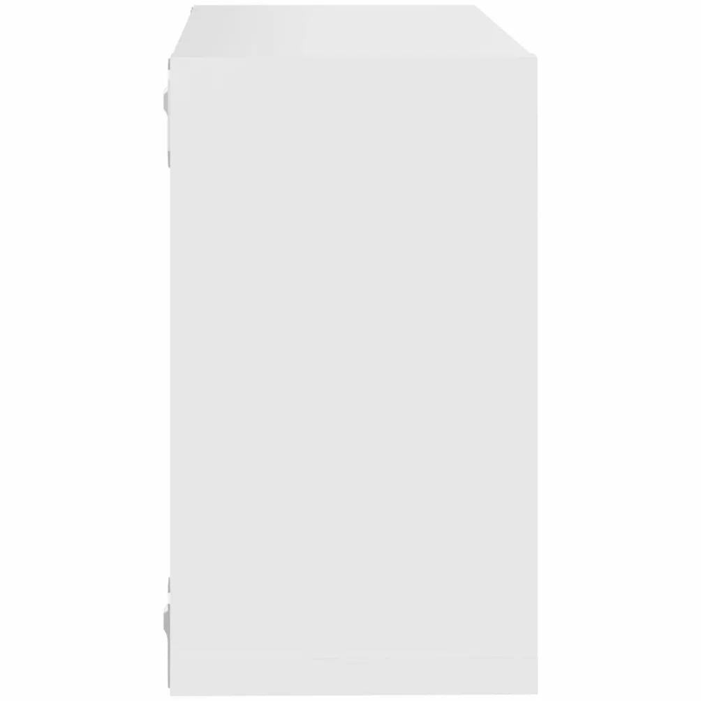 vidaXL 2x Estantes Cubo de Pared Estantería Colgante CD Libros Decoración Contrachapada Blanco 26x15x26cm