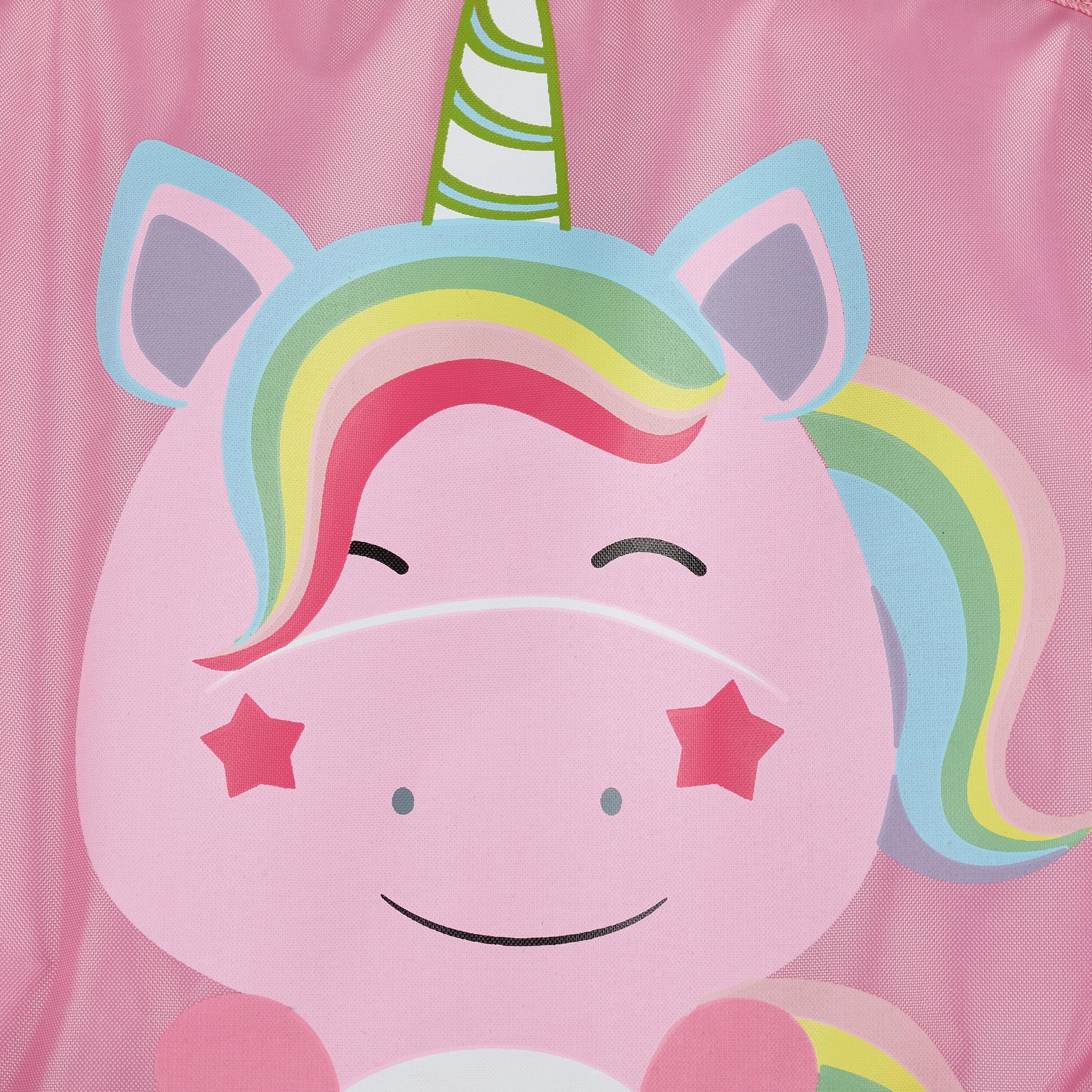 Relaxdays Silla de Acampada Infantil Unicornio Plegable Rosa