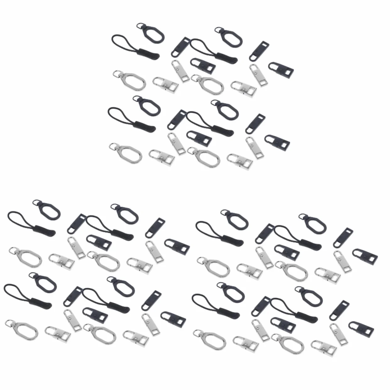 Operitacx 96piezas Kit De Reparación De Tiradores De Reemplazables Para Ropa Mochilas y Equipaje Accesorios y Prácticos