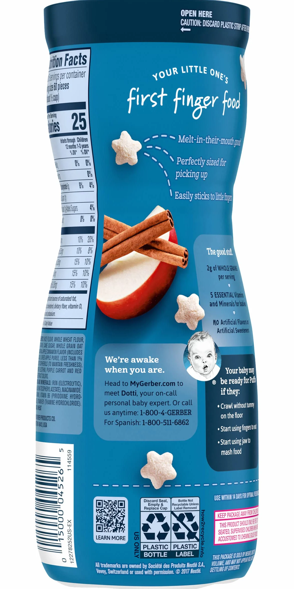 Gerber Graduates Apple Cinnamon Puffs