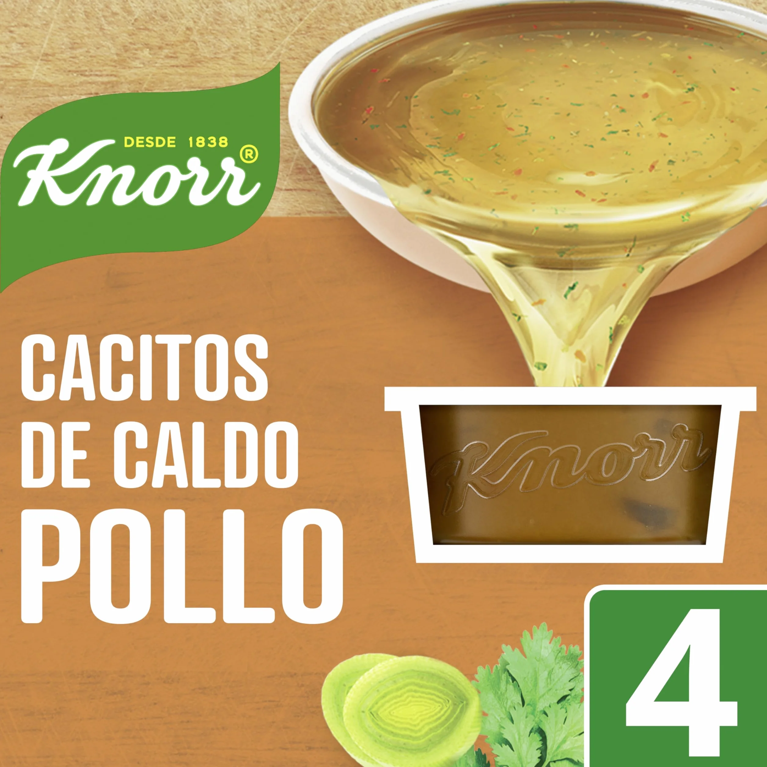 Knorr Cacitos de caldo pollo 112g pack de 8