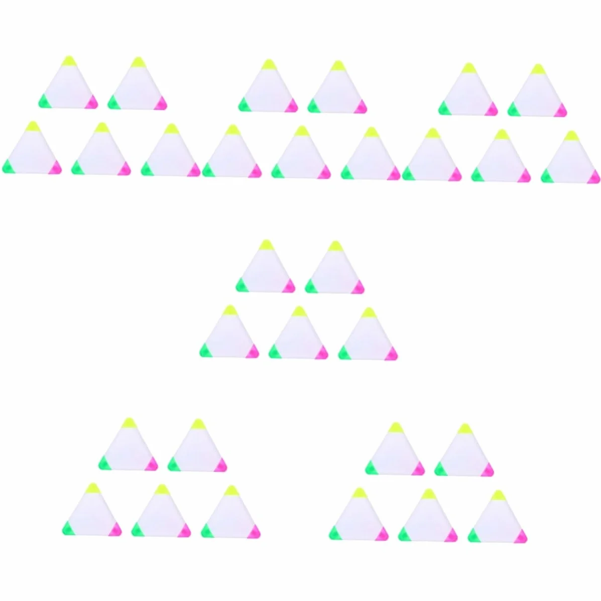 Uonlytech 6 Series Resaltador Marcadores Triangulares Rotuladores Fluorescentes Subrayadores Marcador Triangular Pluma De Color El Plastico Colorful 5 Piezas X 6