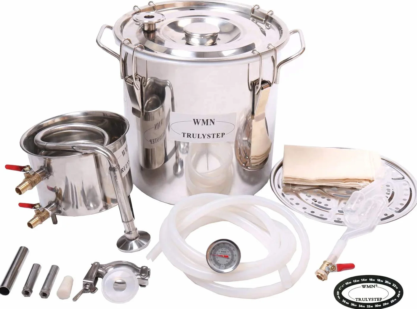 Fayelong Destilador de Agua 30 Litros Alambique Cobre para Licores Alcohol Cerveza Vino