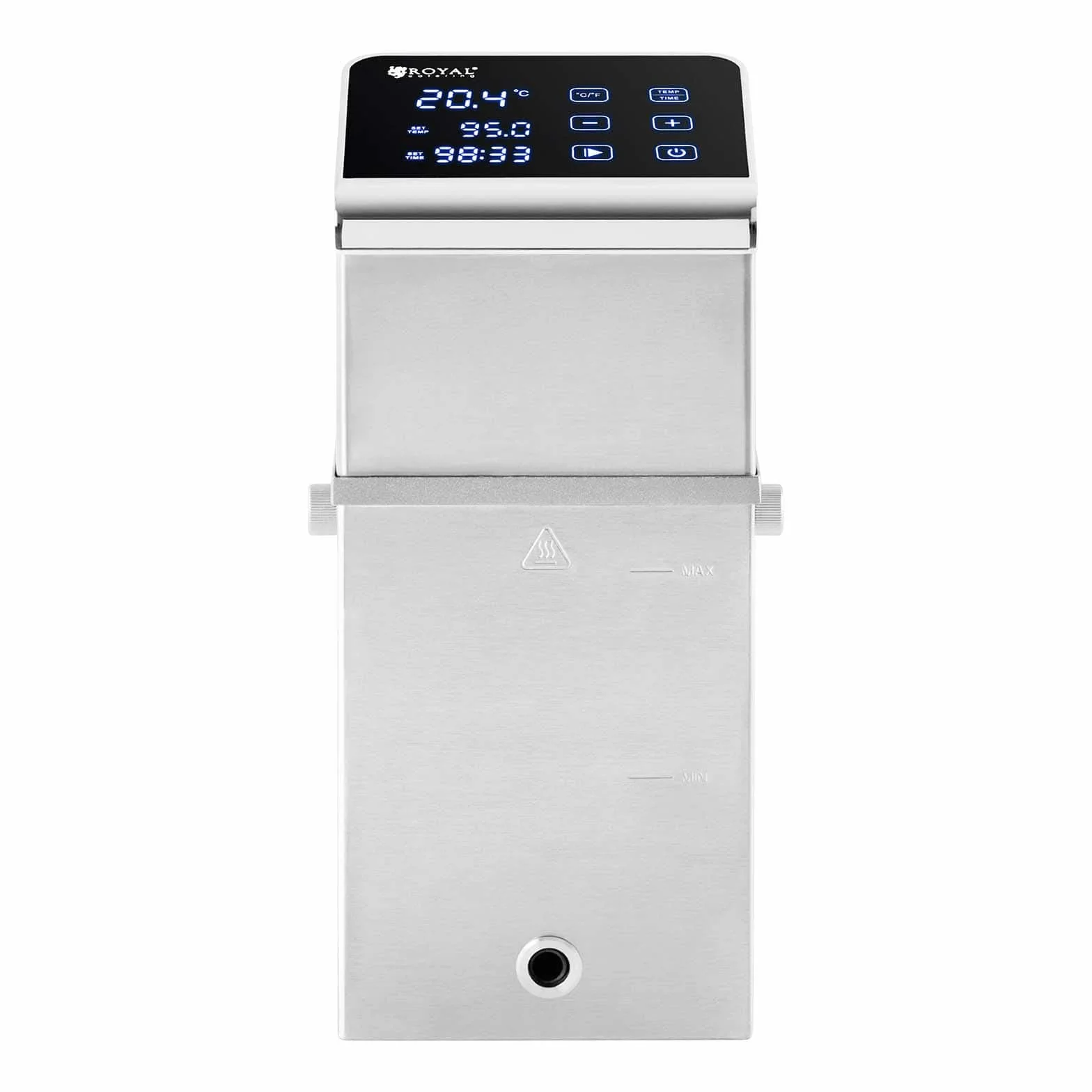 Royal Catering Circulador De Inmersión Sous Vide Al Vacío Cocedor Portátil RCVG-43 (Potencia: 2.300 W, Temperatura: 5-99 °C, Hasta 80 L)