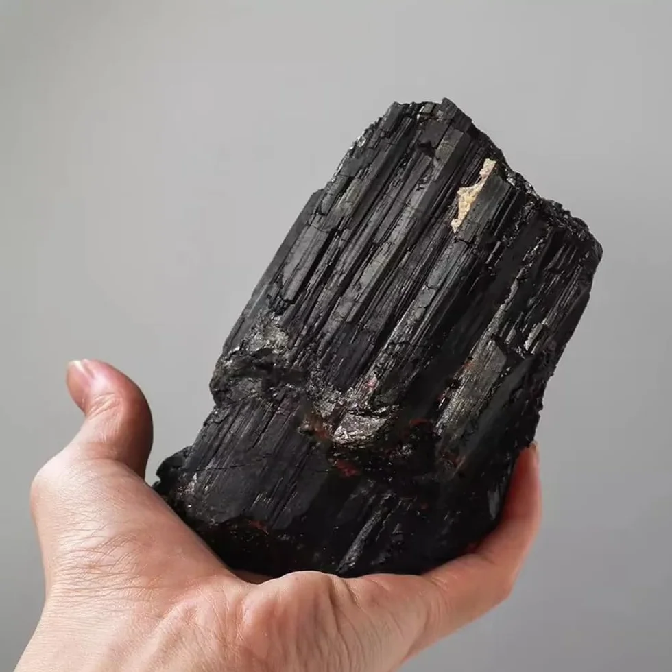 1 Pieza de 130-160 g Piedra turmalina Negra Gran tamaño en Bruto for decoración del hogar