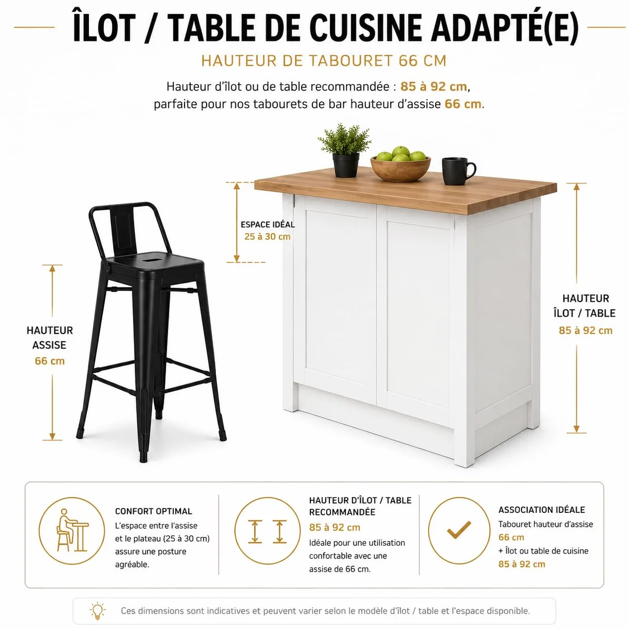 Kosmi - Lote de 4 taburetes de Bar en Metal Negro Mate con Respaldo pequeño, sillas de Bar Taburetes de Metal Altura 66 cm Mesa de 90 cm, Isla Central o encimera