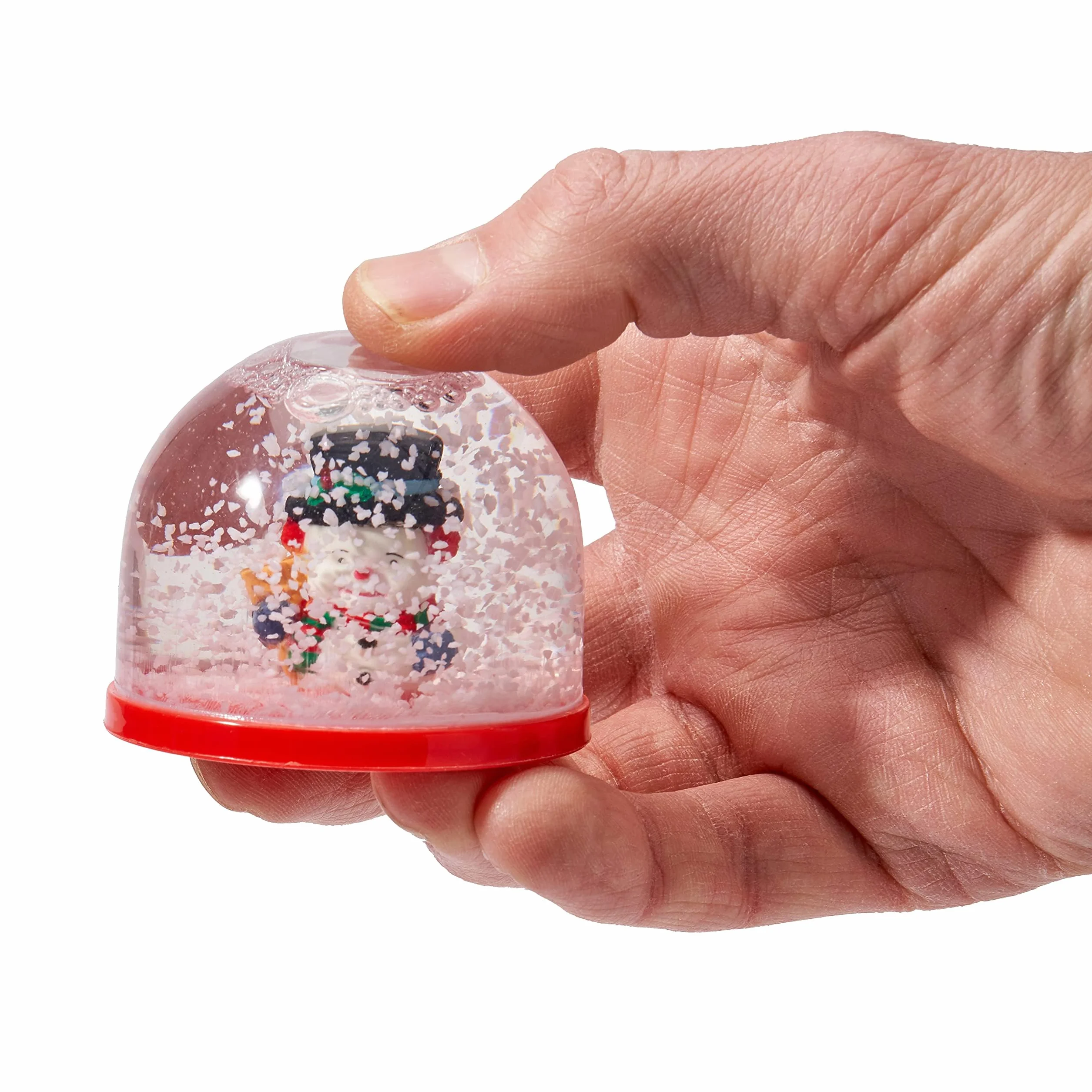 4 Mini Globos de Nieve Navideños 5cm Surtido Diseños Festivos