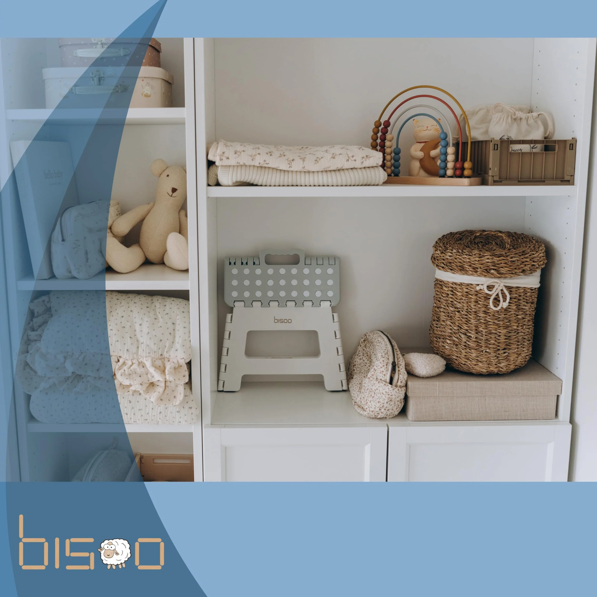 Bisoo Taburete Plegable 22 cm Antideslizante Soporta 120Kg Gris Salvia