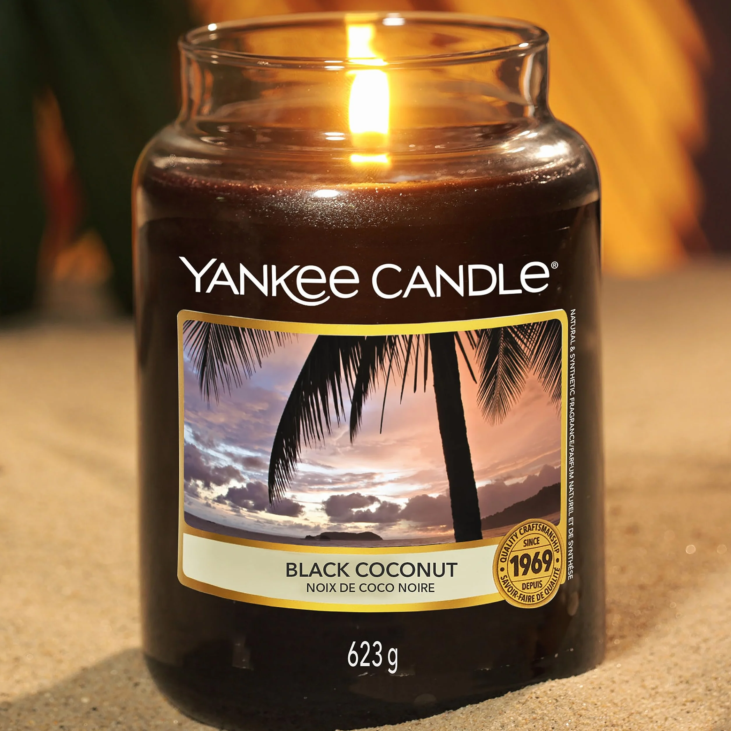 Yankee Candle Black Coconut vela tarro grande larga duración hasta 150 h regalo mujer