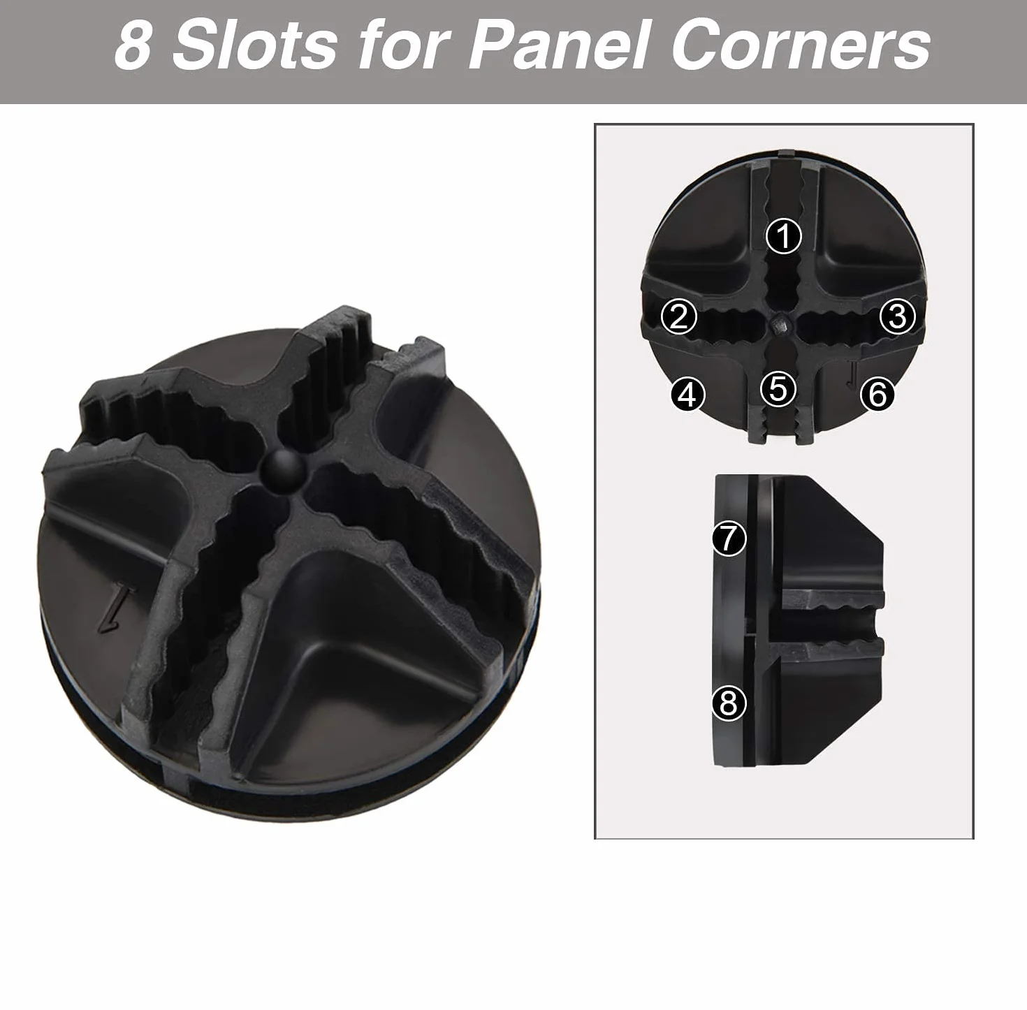 Namvo Conectores de plástico de cubo de alambre 12 cs negro para estantería de almacenamiento