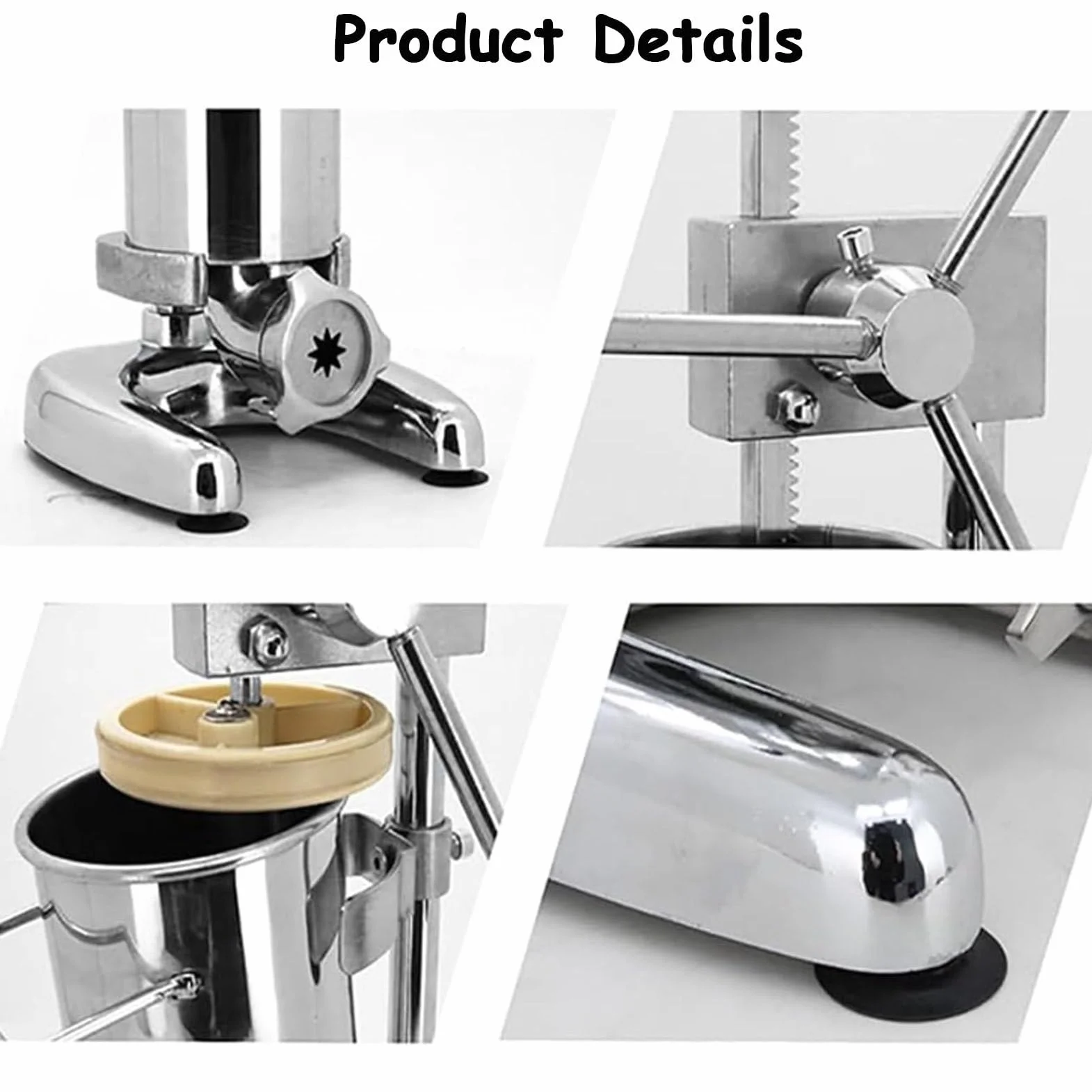 Máquina para hacer churros manual, máquina para hacer rellenos de churros, máquina para hacer churros de rosquilla española manual comercial de 2L/3L con 5 tipos de moldes, para restaurantes,3L
