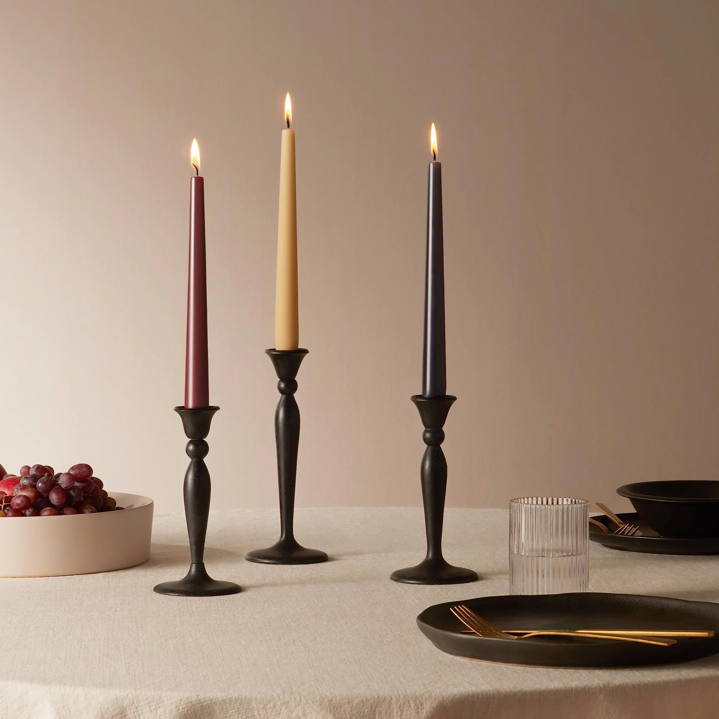 Bolsius Velas cónicas Blanco 8 unidades decorativas hogar combustión 7 horas sin perfume 50% cera vegana natural