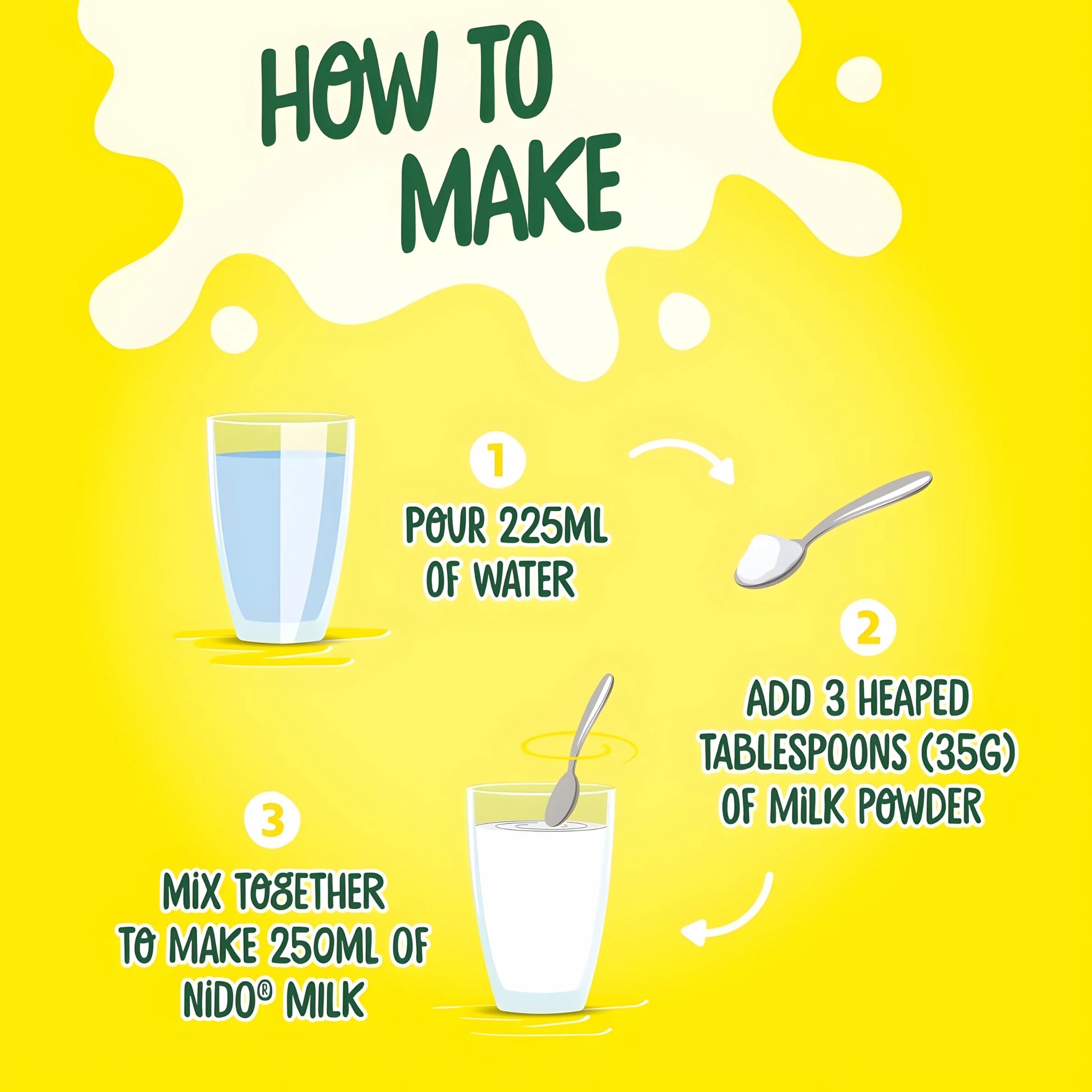 Nestlé NIDO Leche en Polvo Entera Instantánea 400g Alto Contenido en Proteínas y Calcio