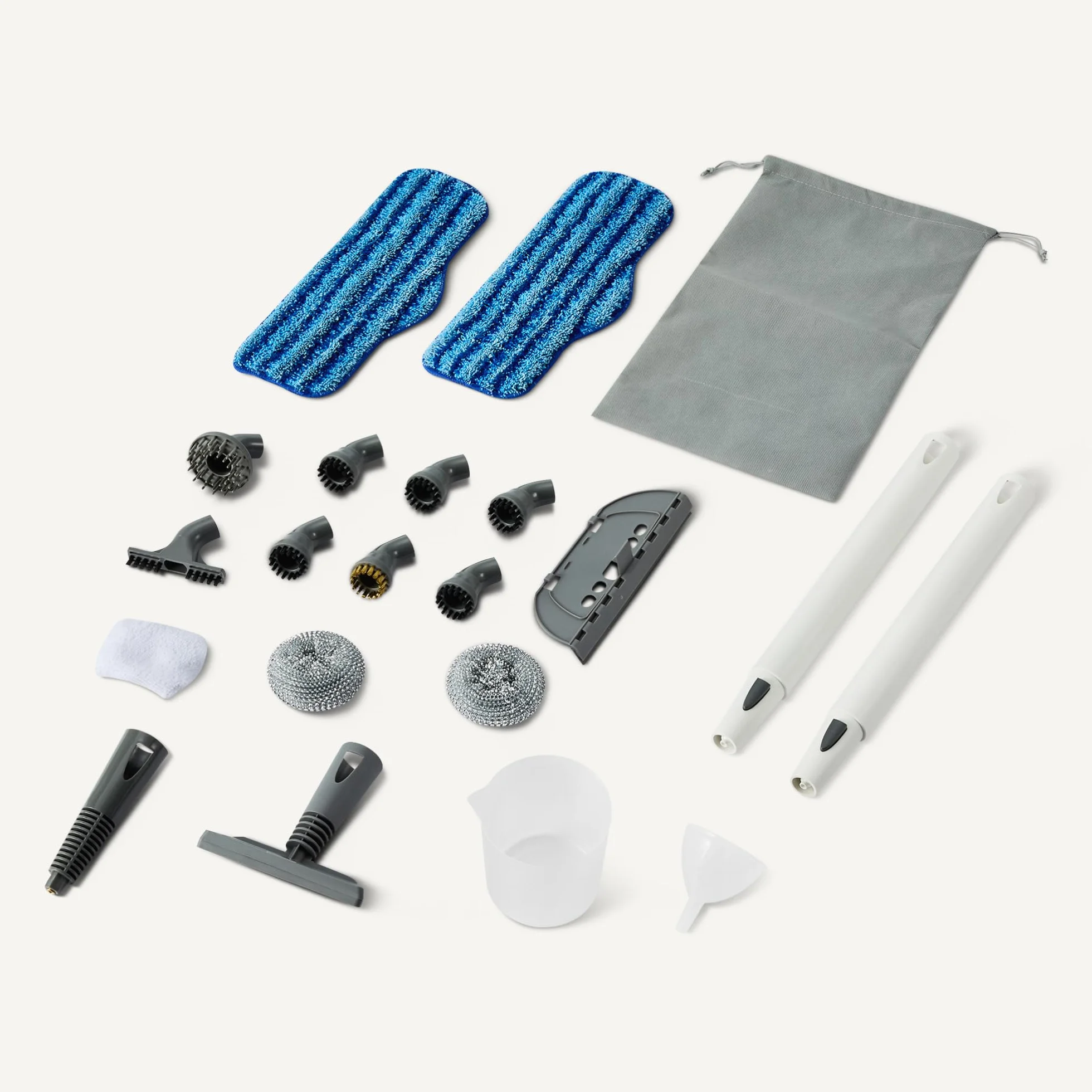 Amazon Basics Limpiador a Vapor Multiusos 1500W 1,5L 22 Accesorios Blanco