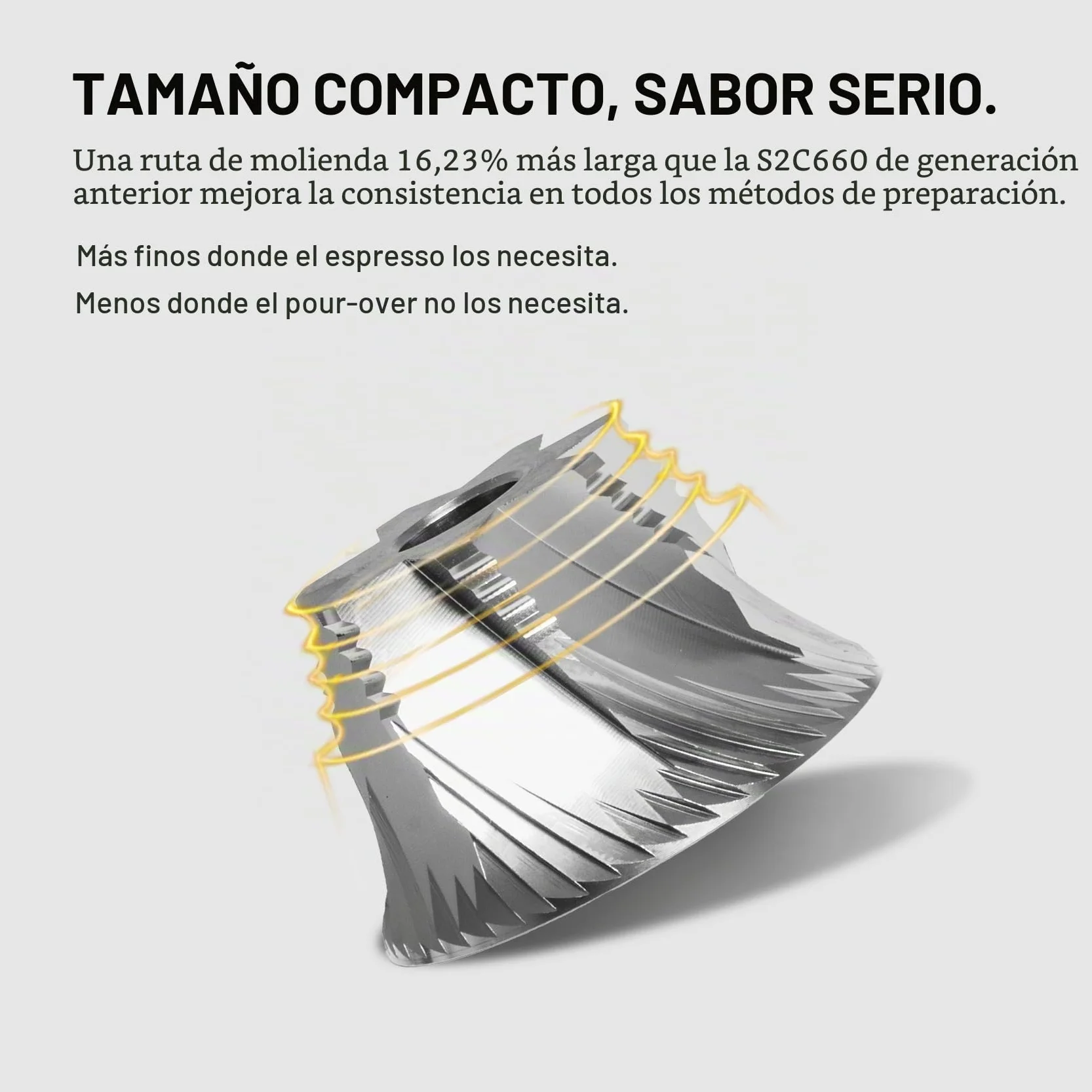 TIMEMORE C5 ESP Pro Molinillo de Café Manual con Fresa Cónica S2C-042-III, Ajuste de Precisión de 0,015mm, Molinillo de Café Manual Portátil Todo-Metal para Espresso/Prensa Francesa/Método de Vertido