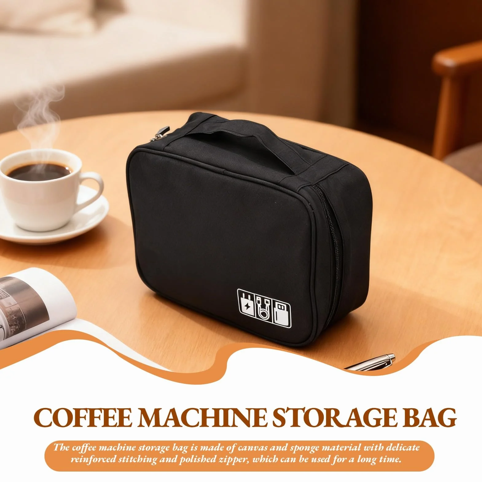 Bolsa de Almacenamiento para Cafetera, Estuche de Viaje Portátil