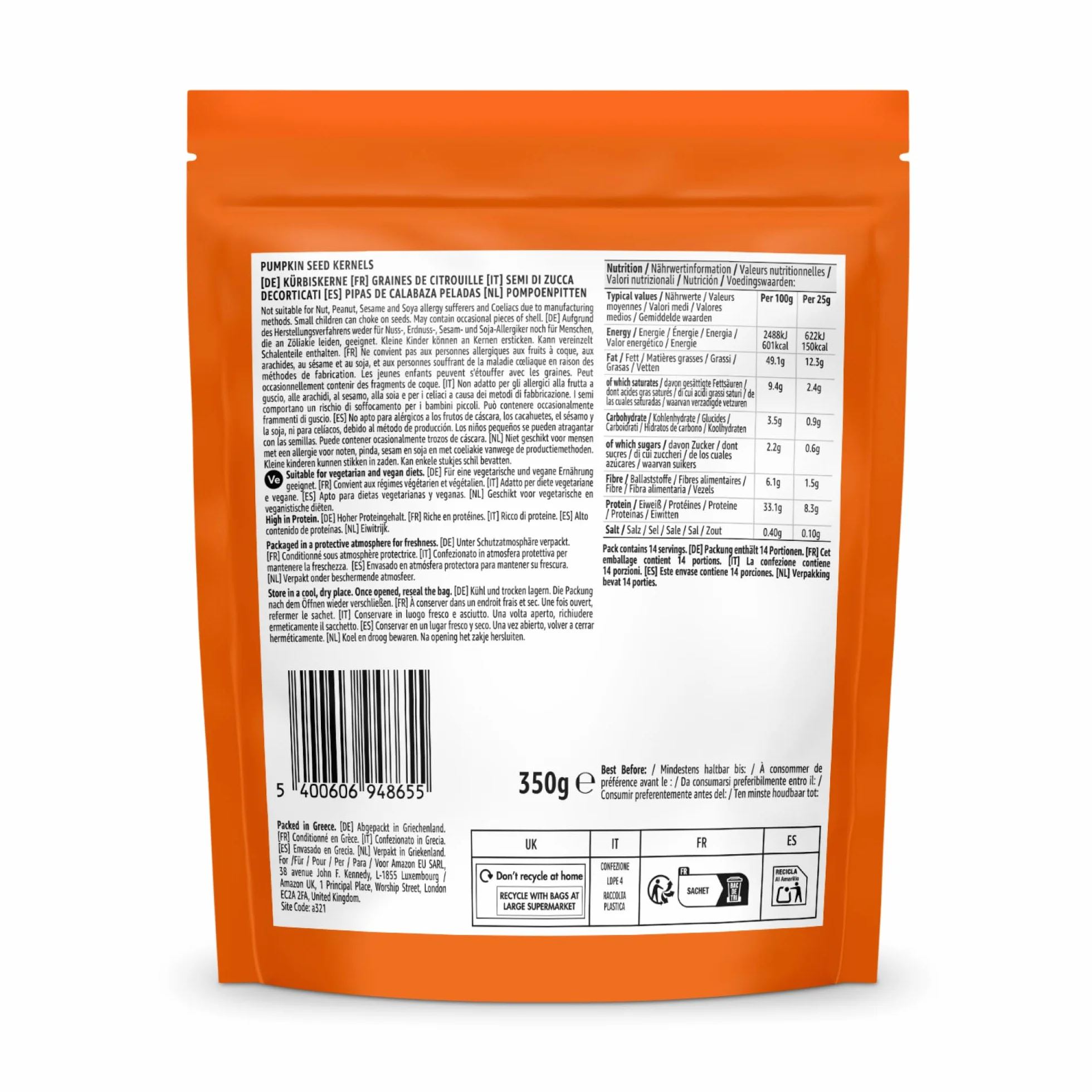 PIPAS DE CALABAZA 350 g