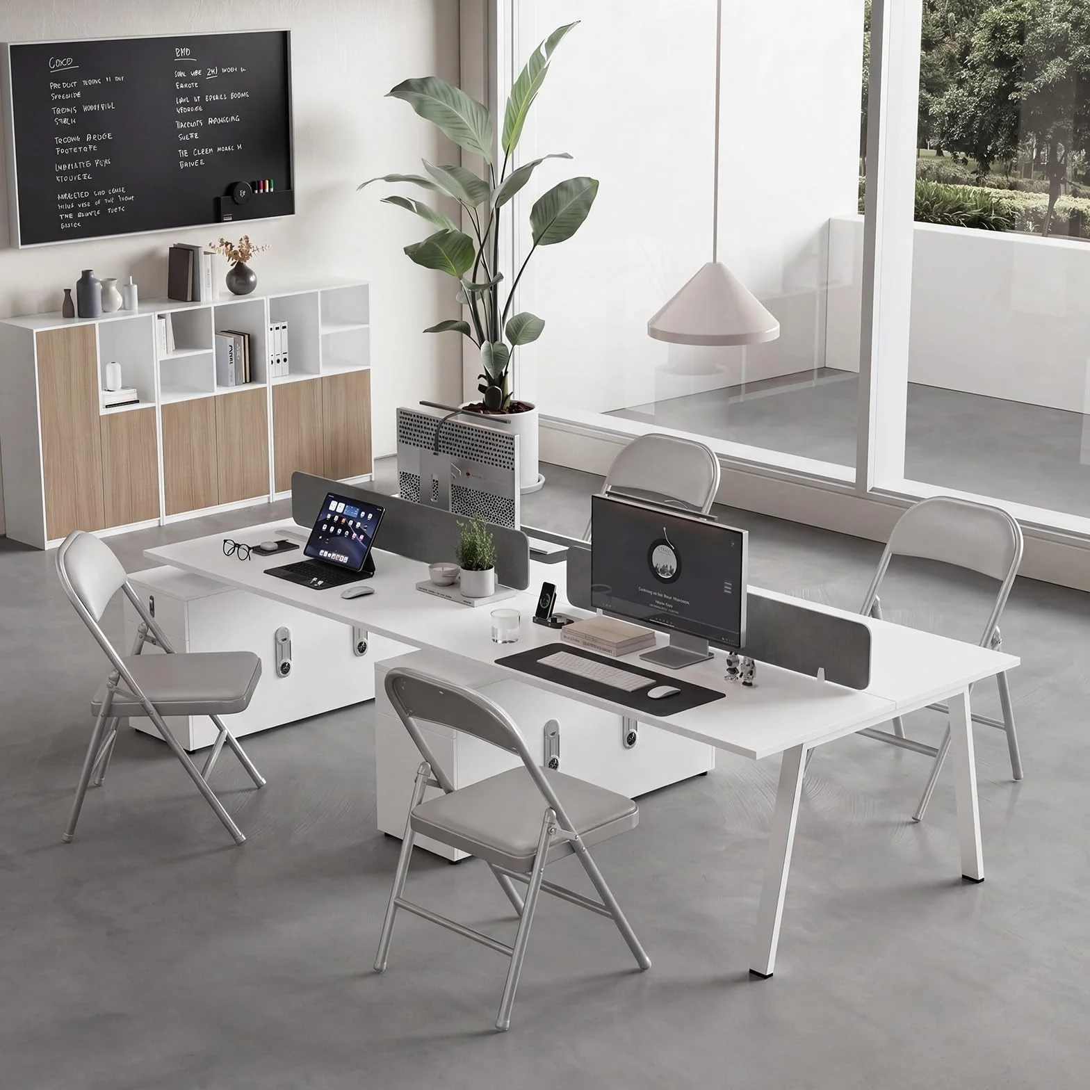 Juego de 4 sillas Plegables Acolchadas con Capacidad de Carga de hasta 158 kg, sillas Plegables de Metal con Fuerte Marco de Acero, sillas Plegables para Cocina, Comedor, Interior y Exterior