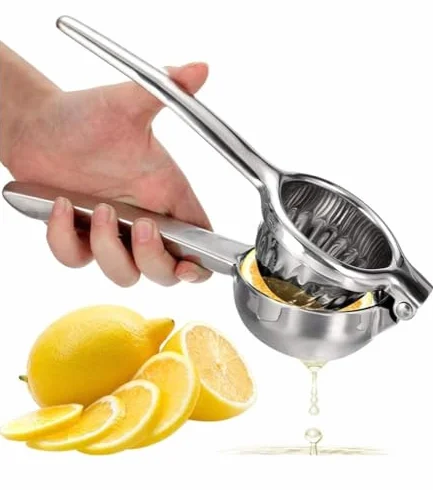Exprimidor manual de cítricos de metal resistente para la cocina del hogar, exprimidor de jugo diseñado para frutas cítricas frescas