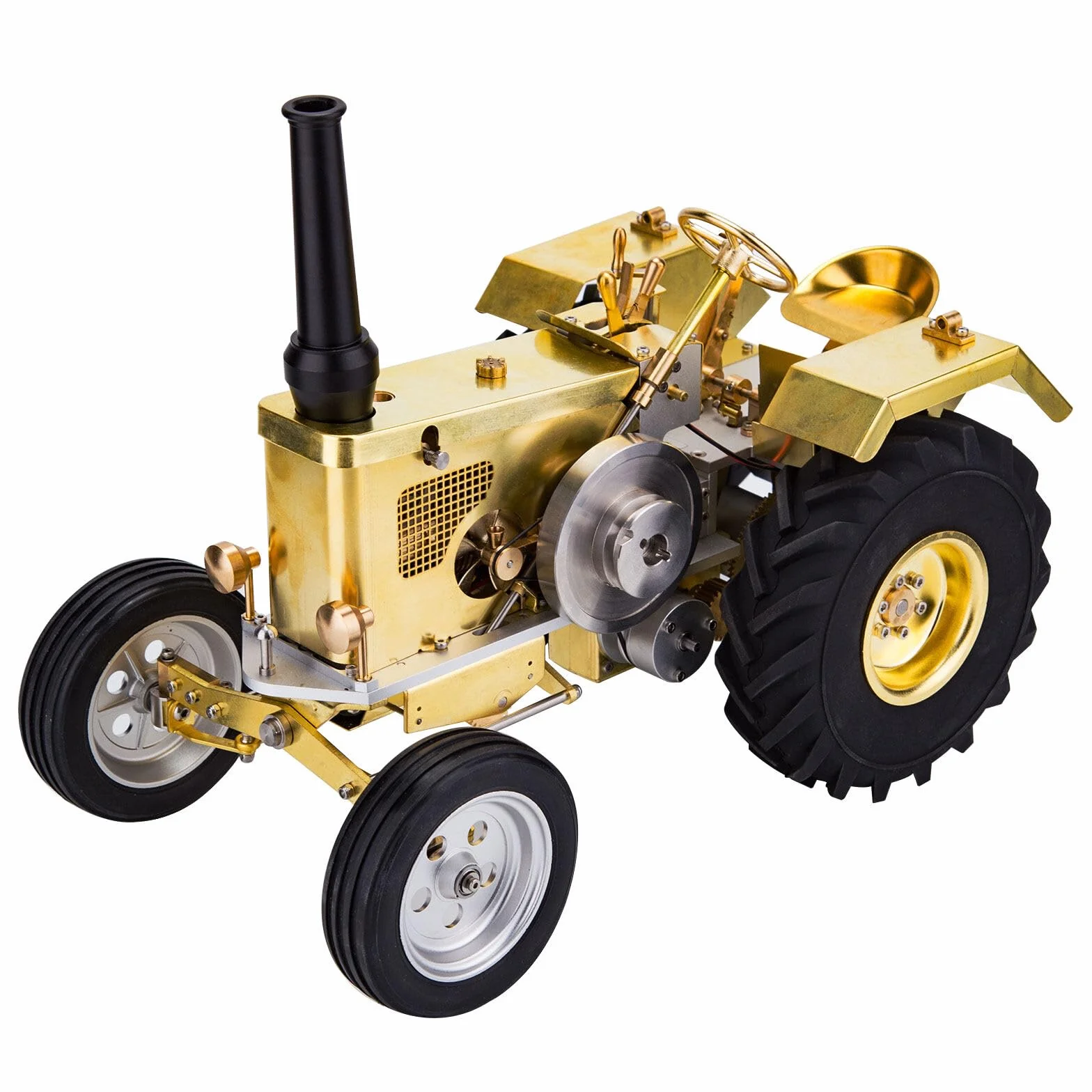 Mini tractor de motor de gasolina retro modelo 1.6CCHorizontal refrigeración por aire de un solo cilindro mecánico de ingeniería de vehículos agrícolas para adultos coleccionistas -T16