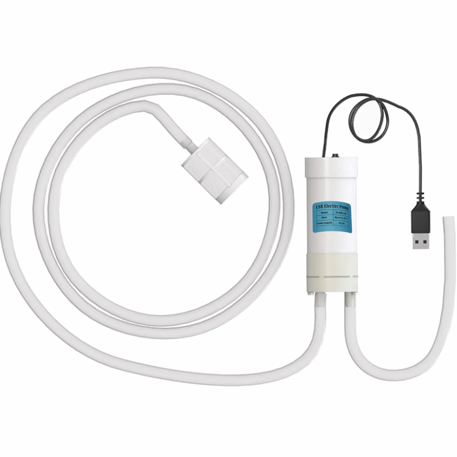 Sifón de vino, de grado alimenticio, portátil, USB, eléctrico, autocebante, bomba de transferencia de cerveza doméstica para cerveza casera, vino, bebidas, hidromiel, kombucha, embotellado, 2 LPM