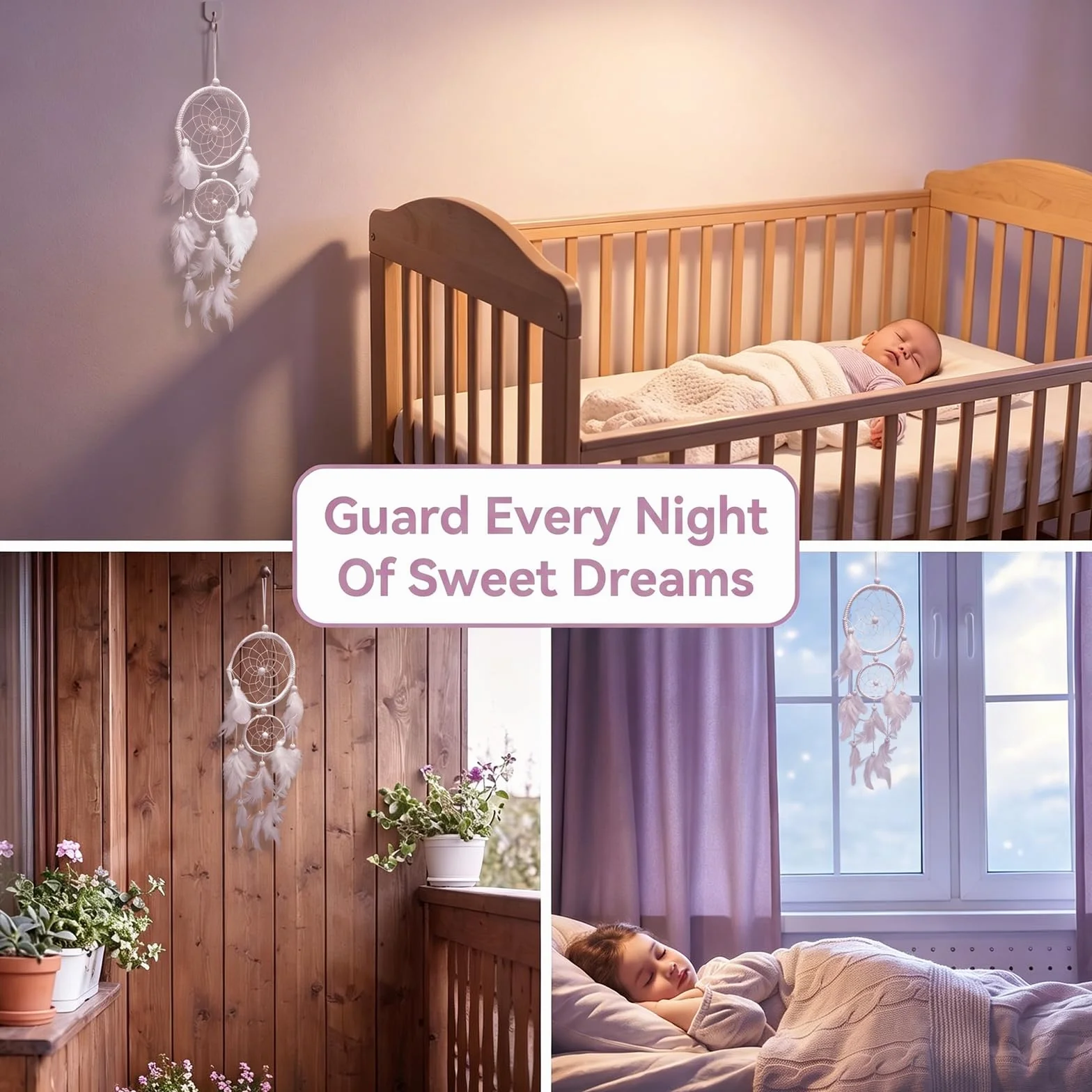 Atrapasueños Grande, Hecho a Mano, Atrapasueños para Niñas y Niños, Ideal para Guarderías y Dormitorios, Decoración de Pared Elegante, Regalo de Bendición con un Toque Especial