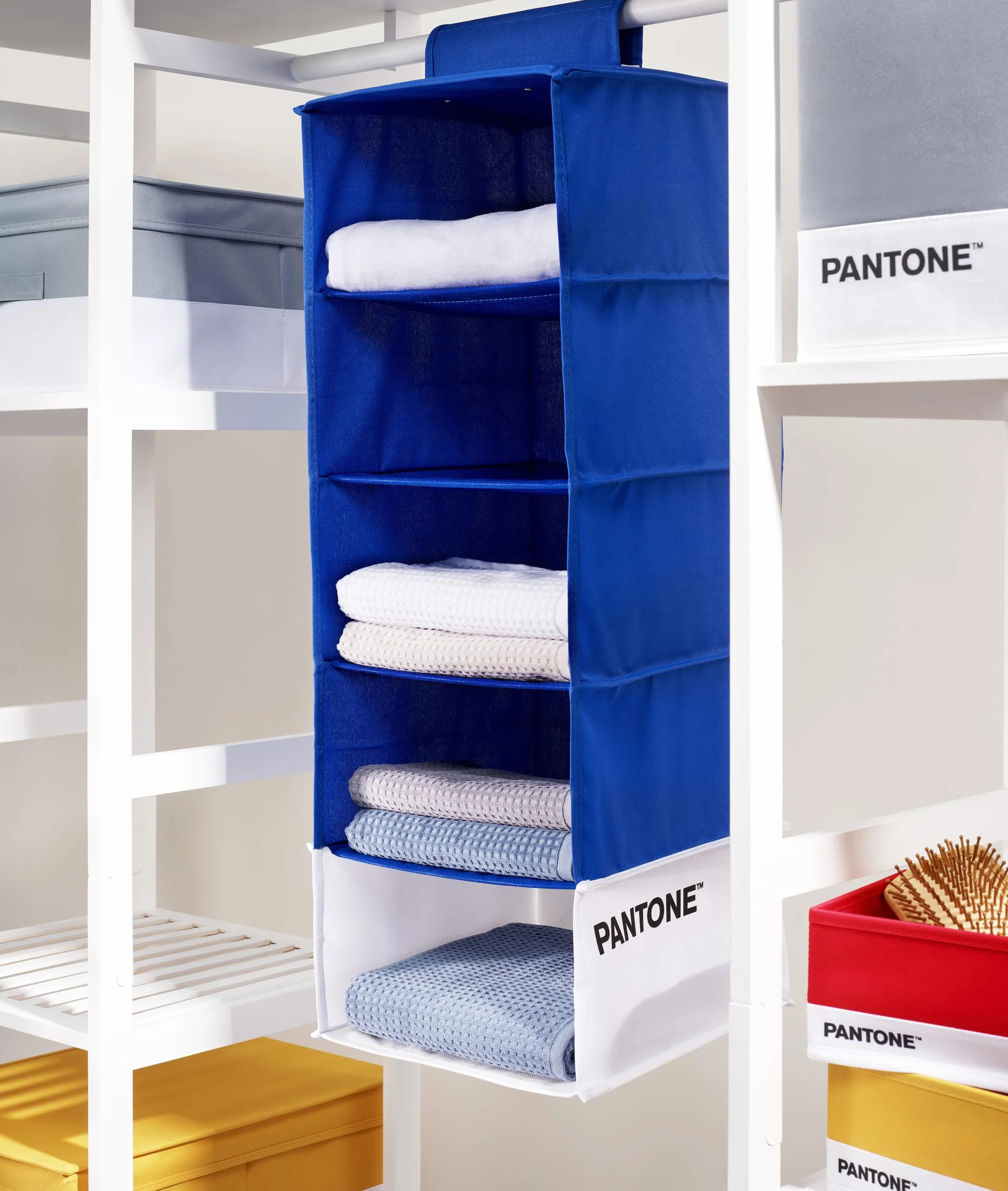 PANTONE Organizador de armario para colgar 5 compartimentos 84 x 30 x 30 cm
