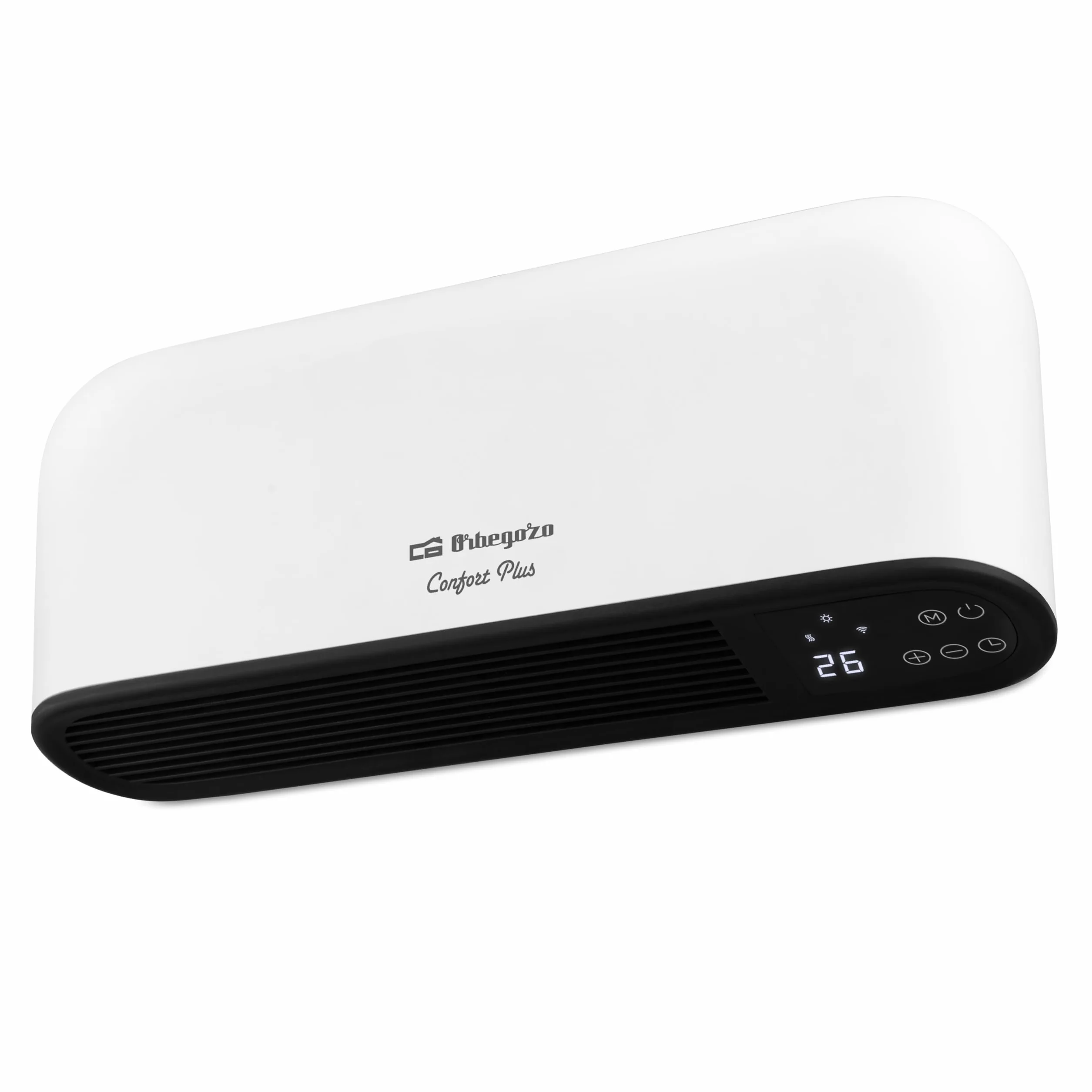 Orbegozo SPW 8000 Calefactor de Baño WiFi, 2000W, 2 Niveles de Calor, Elementos ceramicos PTC, Función Ventilador, Termostato Digital, 45.1x9.8x19.6cm, Montaje en Pared