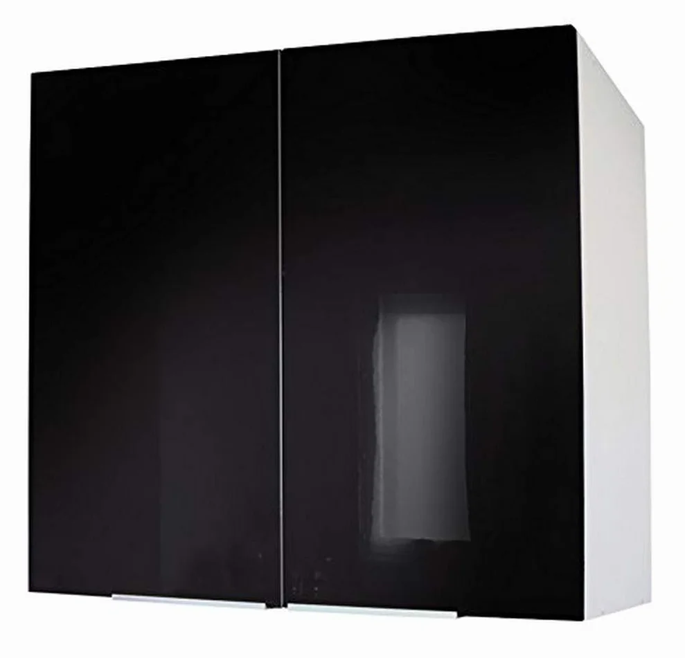 CABINET CP8HN - Mueble de cocina con dos puertas (80 cm), color negro luciente