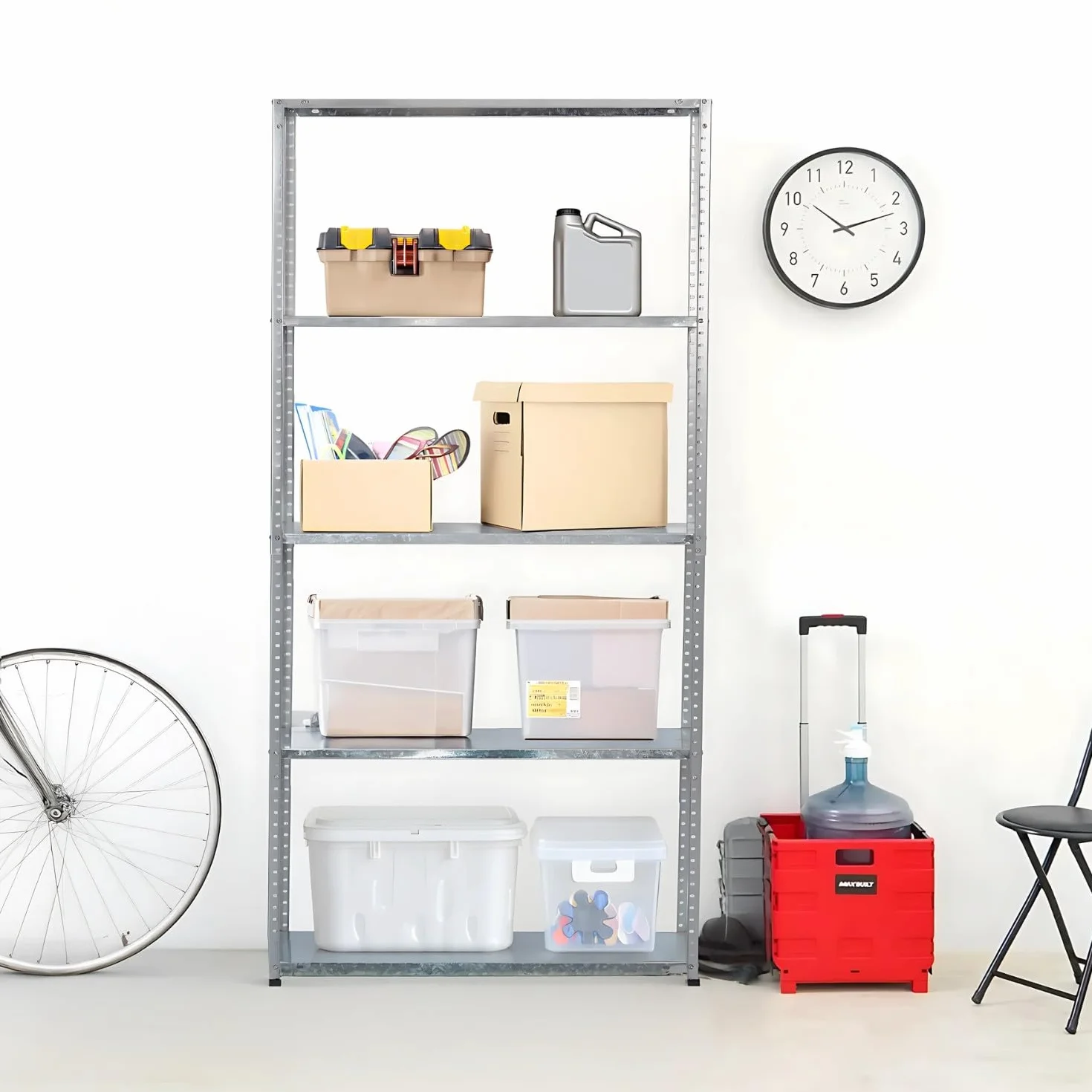 7H SEVEN HOUSE Estanterías Modulares Metálicas SteelSmart 5 Baldas 200kg 180x30x90cm