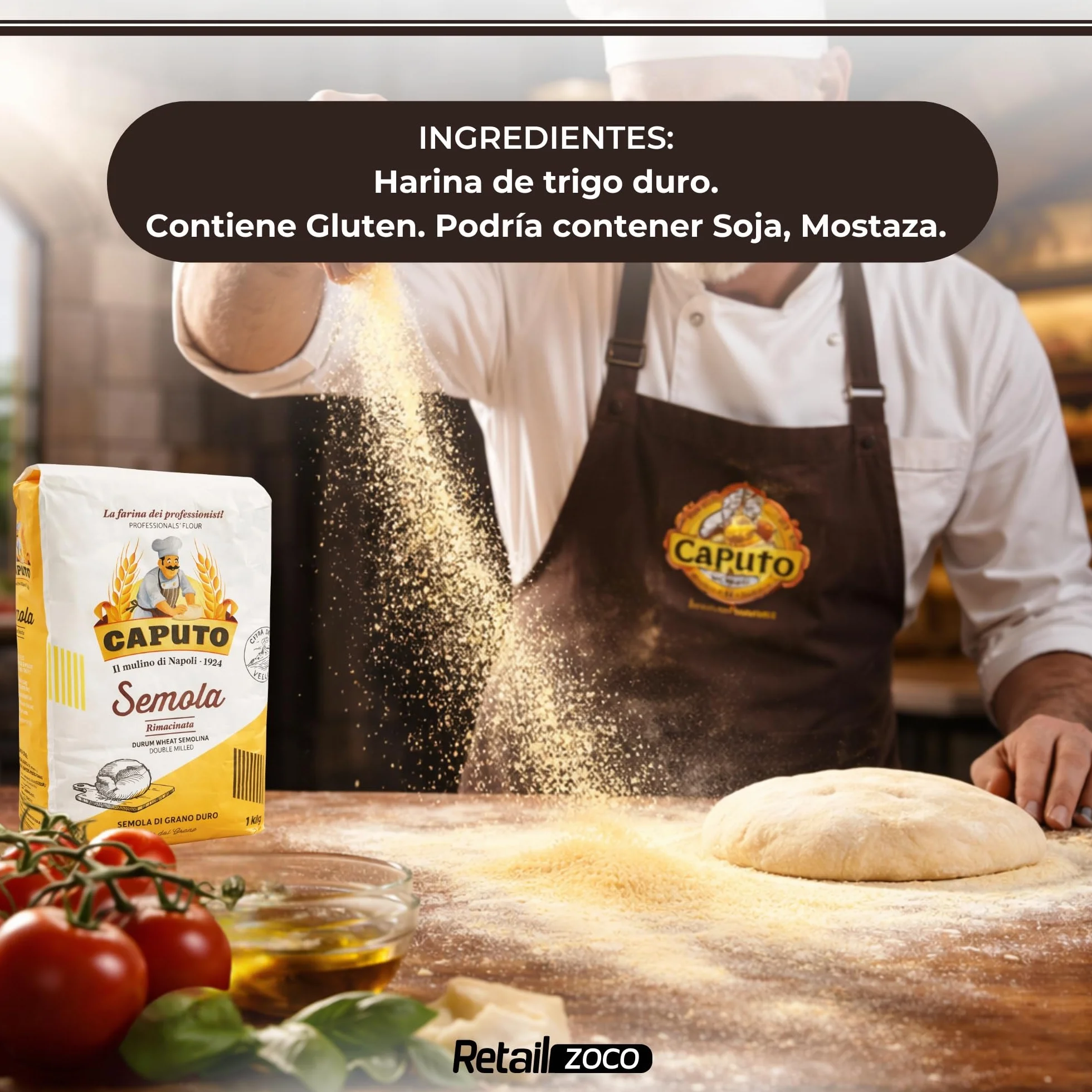 Semola Caputo Di Grano Duro Rimacinata 1 kg 3 sztuk Harina Italiana do Pasty