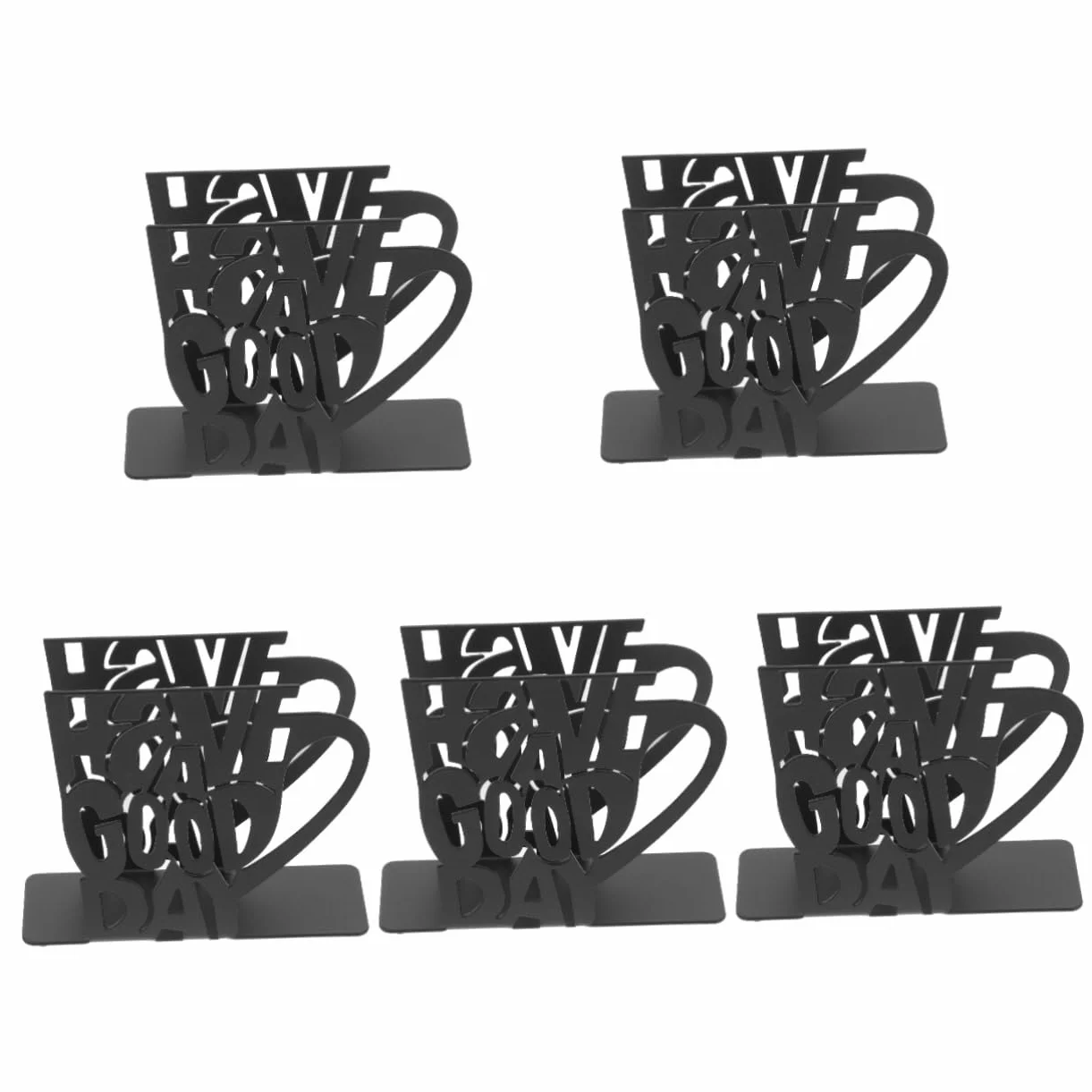 Cabilock 5piezas Soporte De Servilletas De Hierro Para Mesa Servilletero Decorativo De Americano Organizador De Servilletas Para Cocina