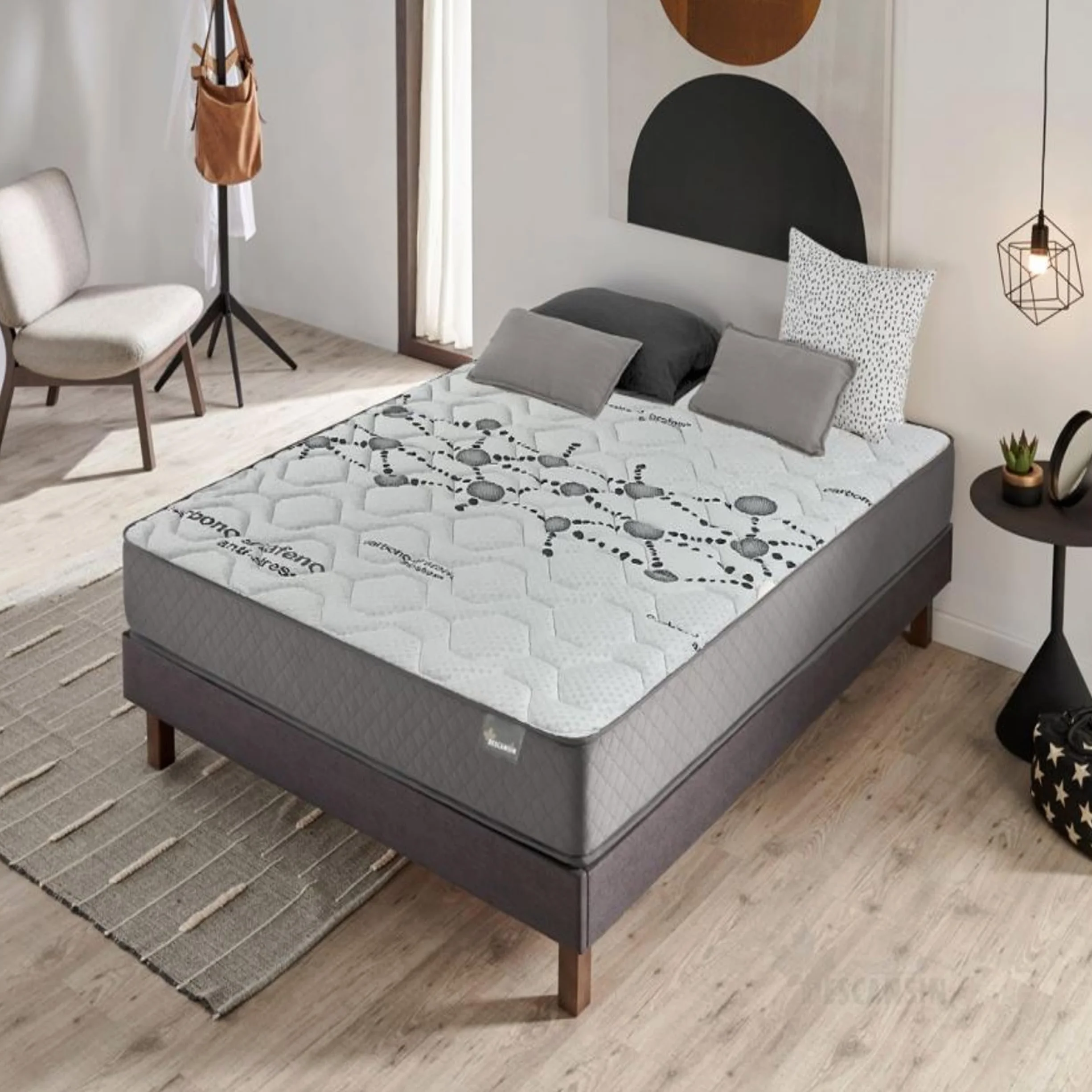 Colchón Viscoelástico Anti-Stress 30cm Firmeza Muy Alta 150x190 Fabricado en España
