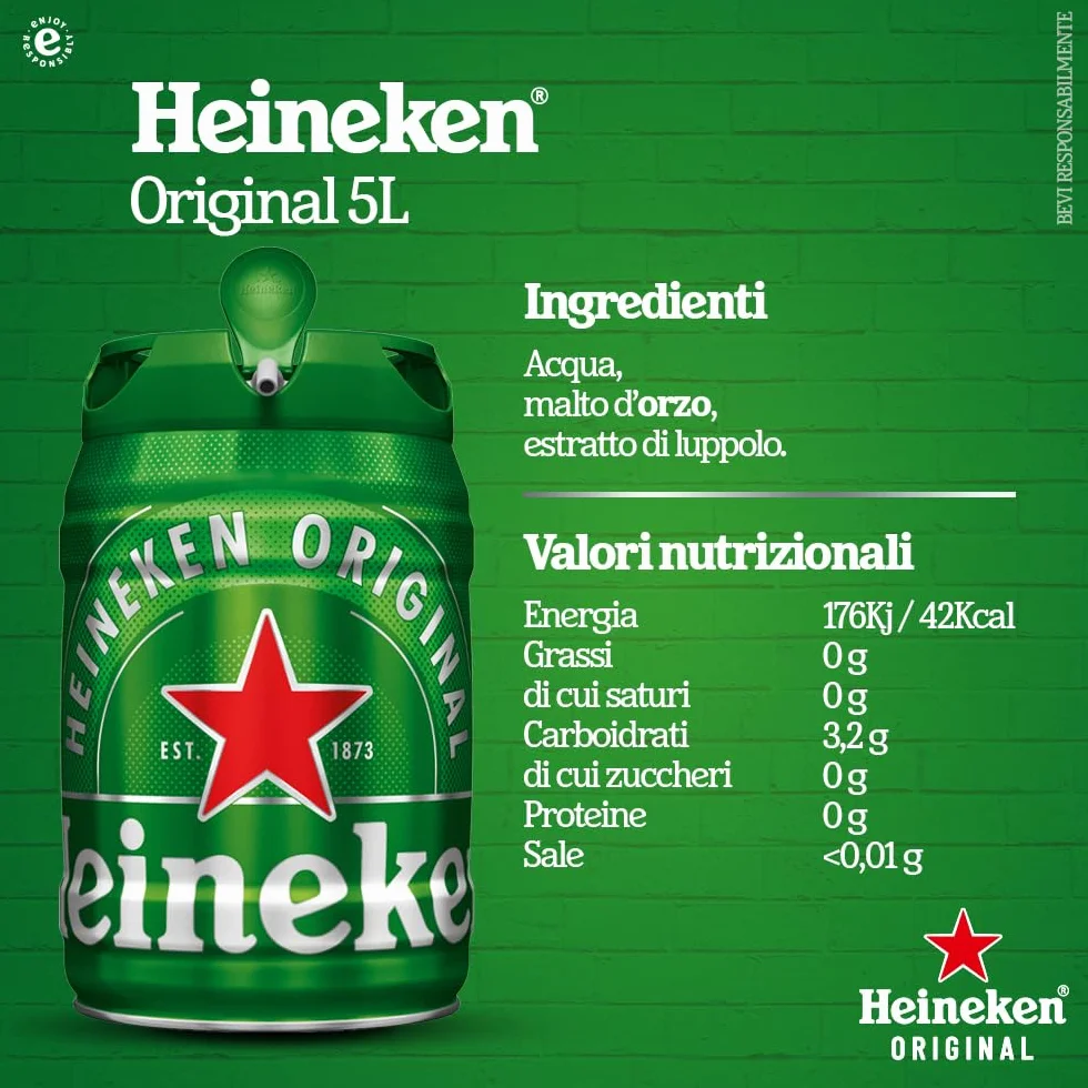 Heineken Cerveza Lager 2 x 5000ml