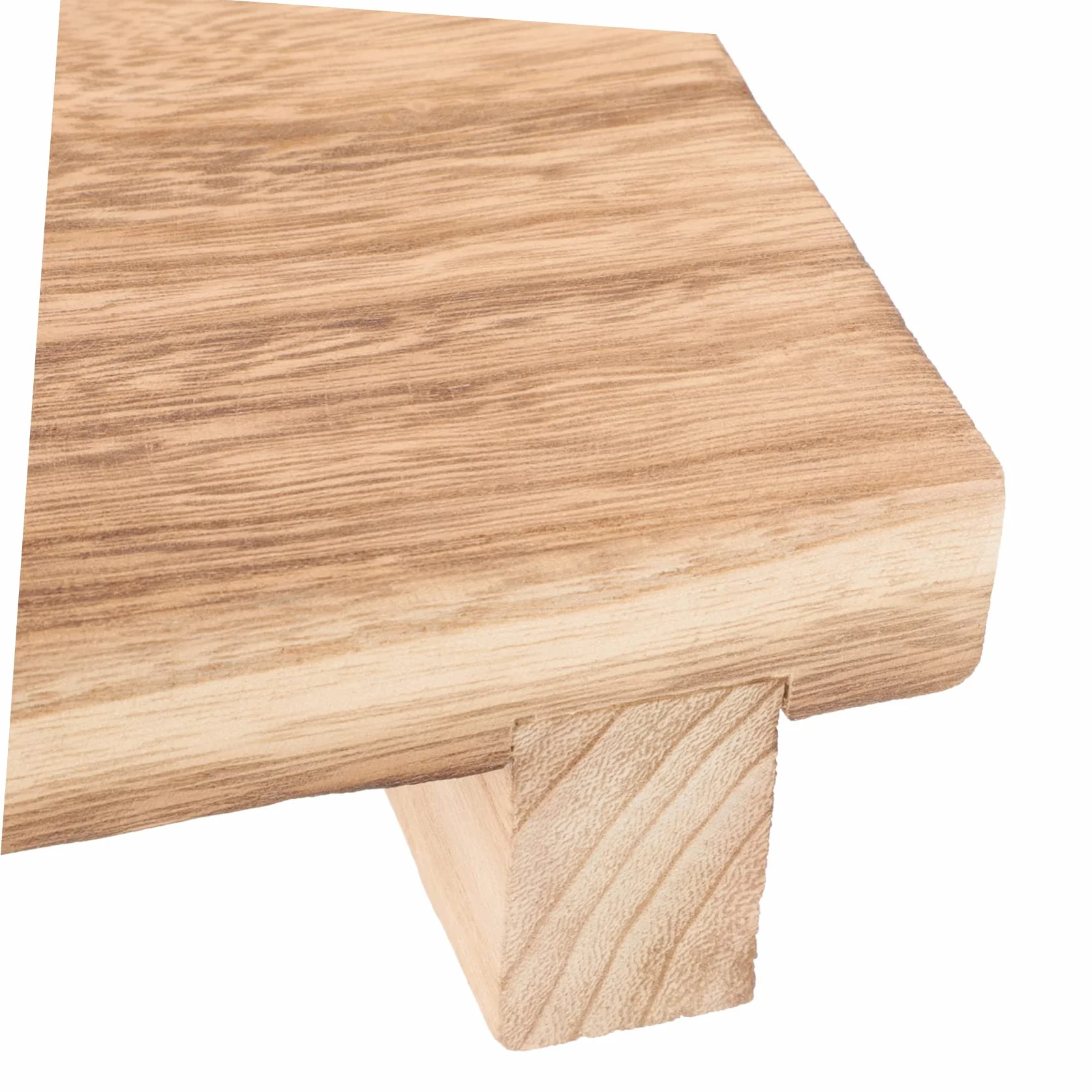 Taburete Pequeño de Madera de Paulownia 34x20x22 cm Reposapiés Ergonómico Portátil