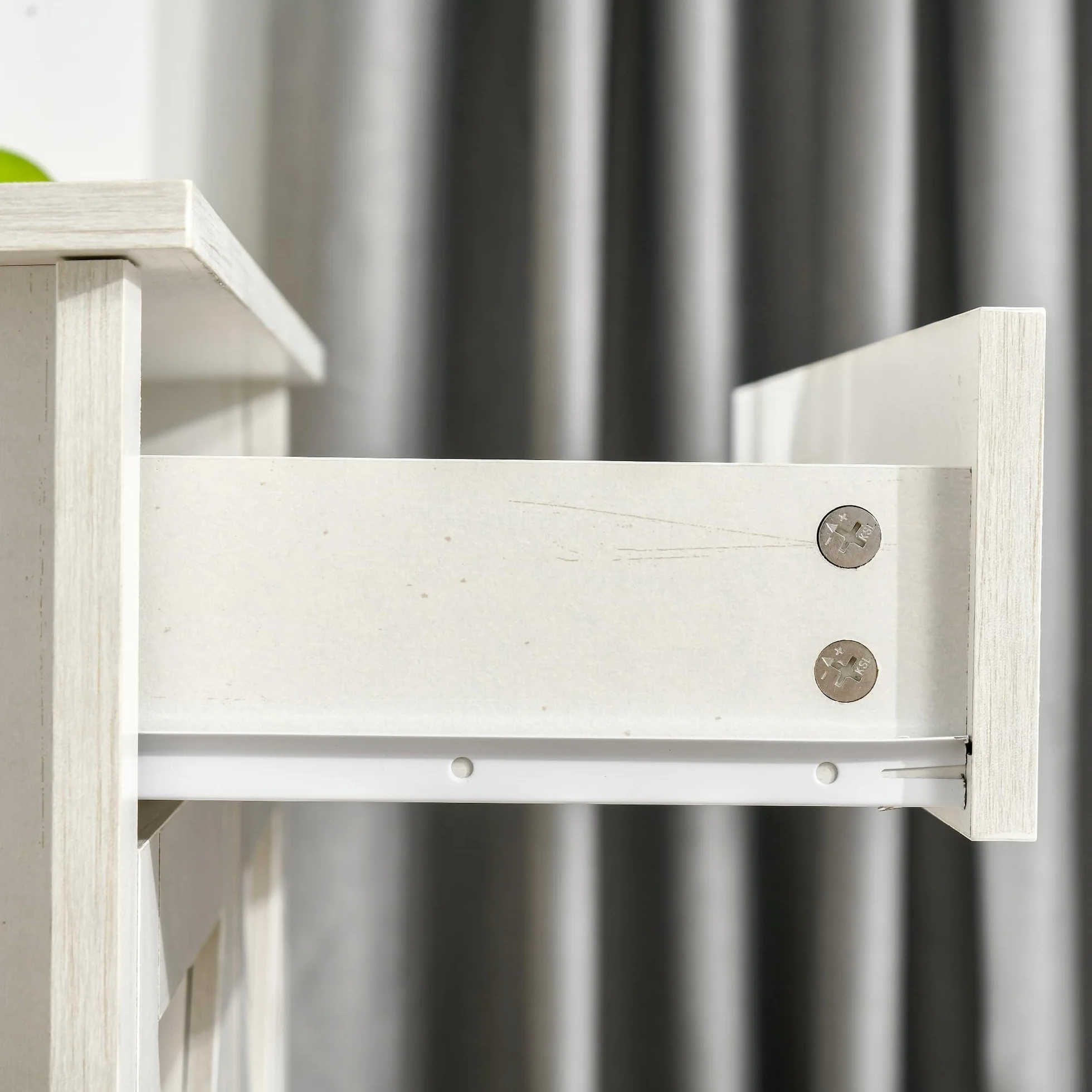 HOMCOM Aparador de Cocina Buffet para Salón con 1 Cajón 2 Puertas y Estante Interior Ajustable Mueble Auxiliar Decorativo para Comedor 80x39,7x80 cm Blanco Lavado
