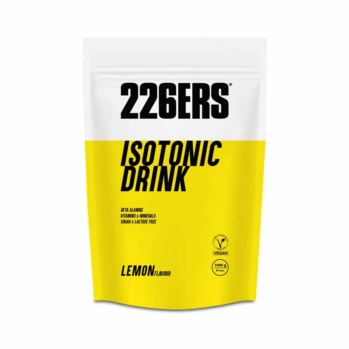 226ERS Isotonic Drink Isotónico en Polvo Bebida Deportiva Isotónica con Sales Minerales y Beta Alanina Sin Gluten Limón 1 kg