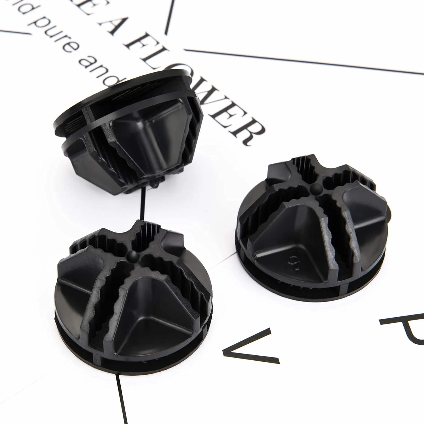 Namvo Conectores de plástico de cubo de alambre 12 cs negro para estantería de almacenamiento
