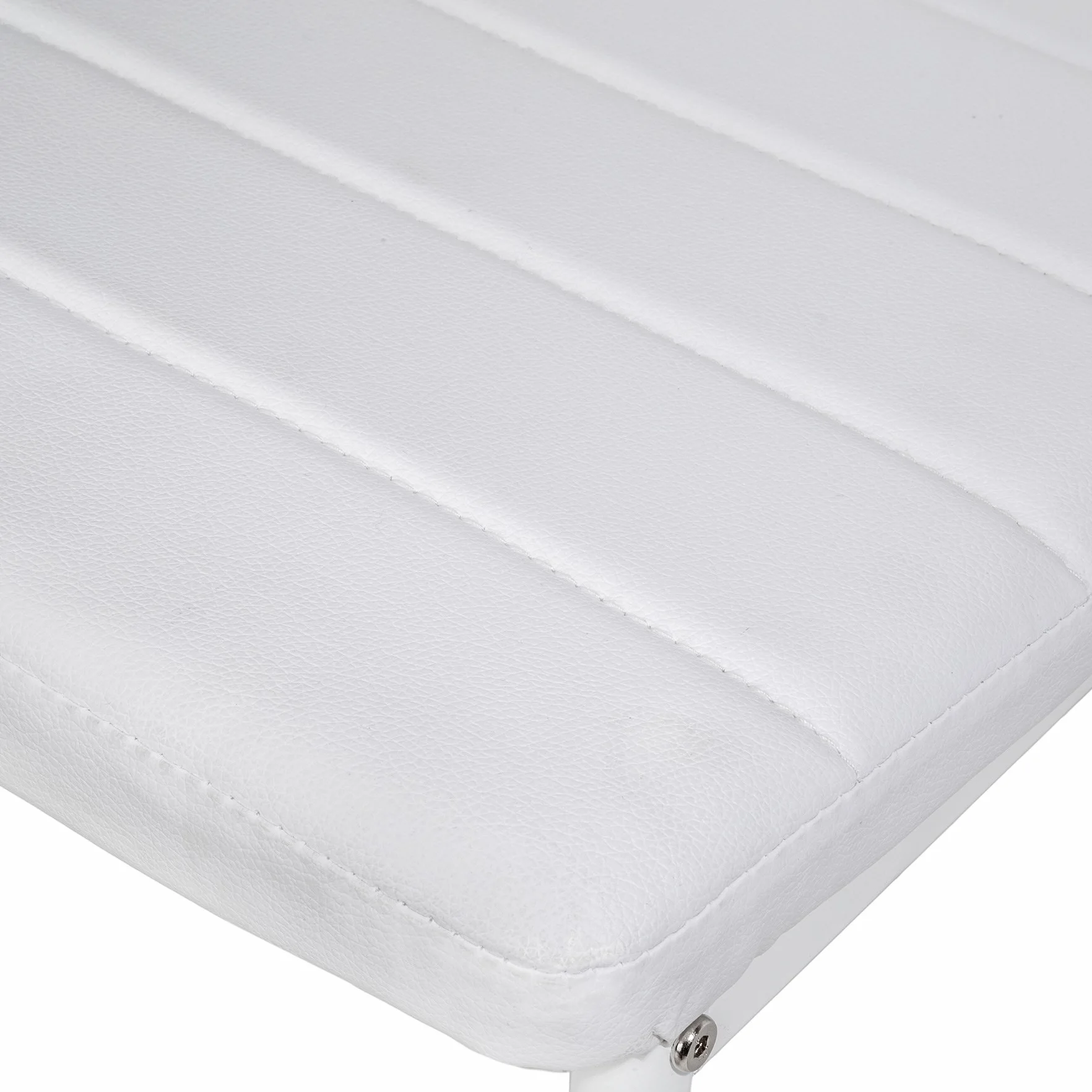 tectake® sillas de Comedor Acolchadas, Funda de Cuero sintético, Respaldo Alto, Patas de Acero, Montaje Sencillo, sillas Comedor Modernas, Muebles Salon Modernos, Silla nordica - 6 Sillas Blanco