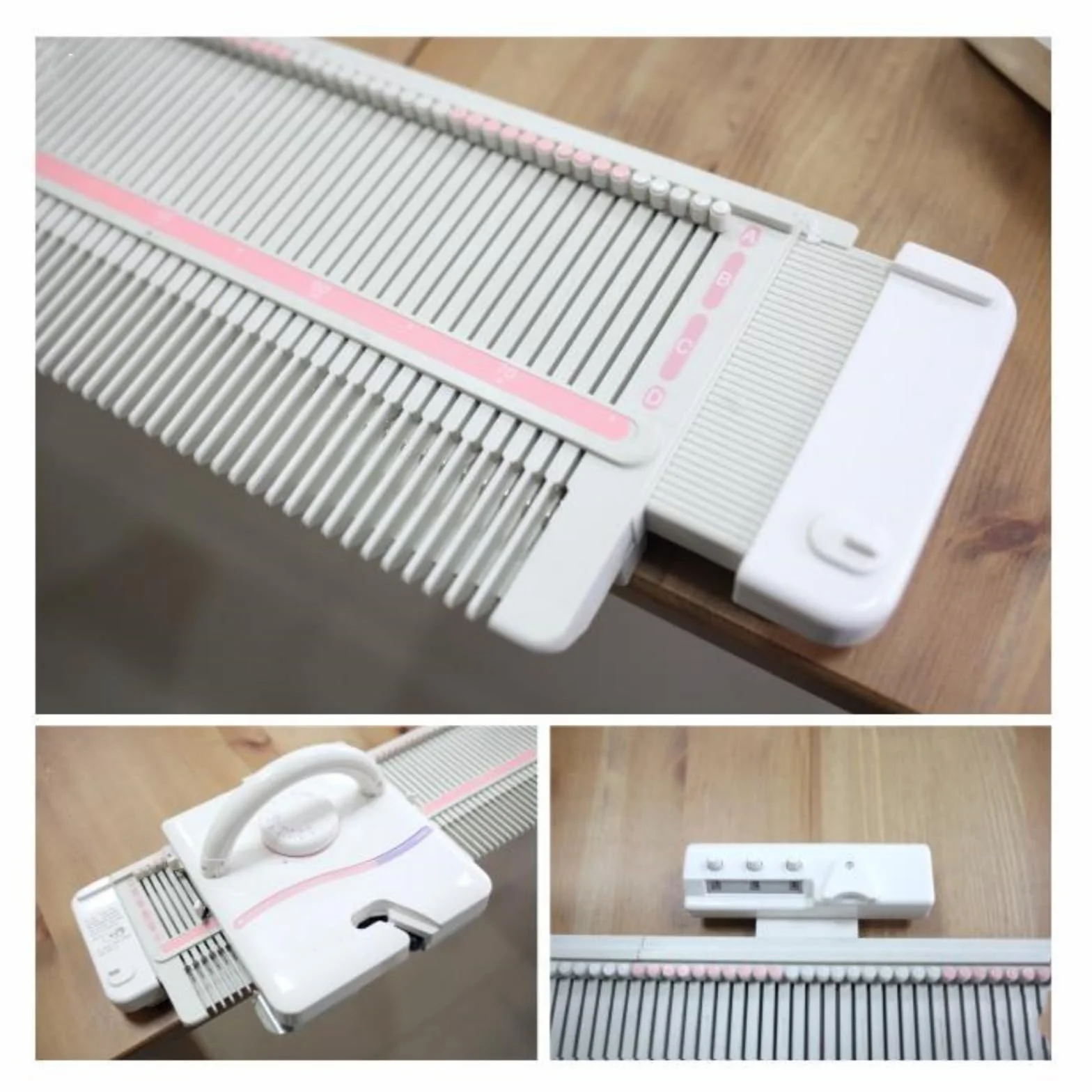 Máquina de tejer LK150 de calibre medio de 6,5 mm, portátil y eficiente, con accesorios para tejer fácilmente en casa, ideal para los amantes de la confección de suéteres y