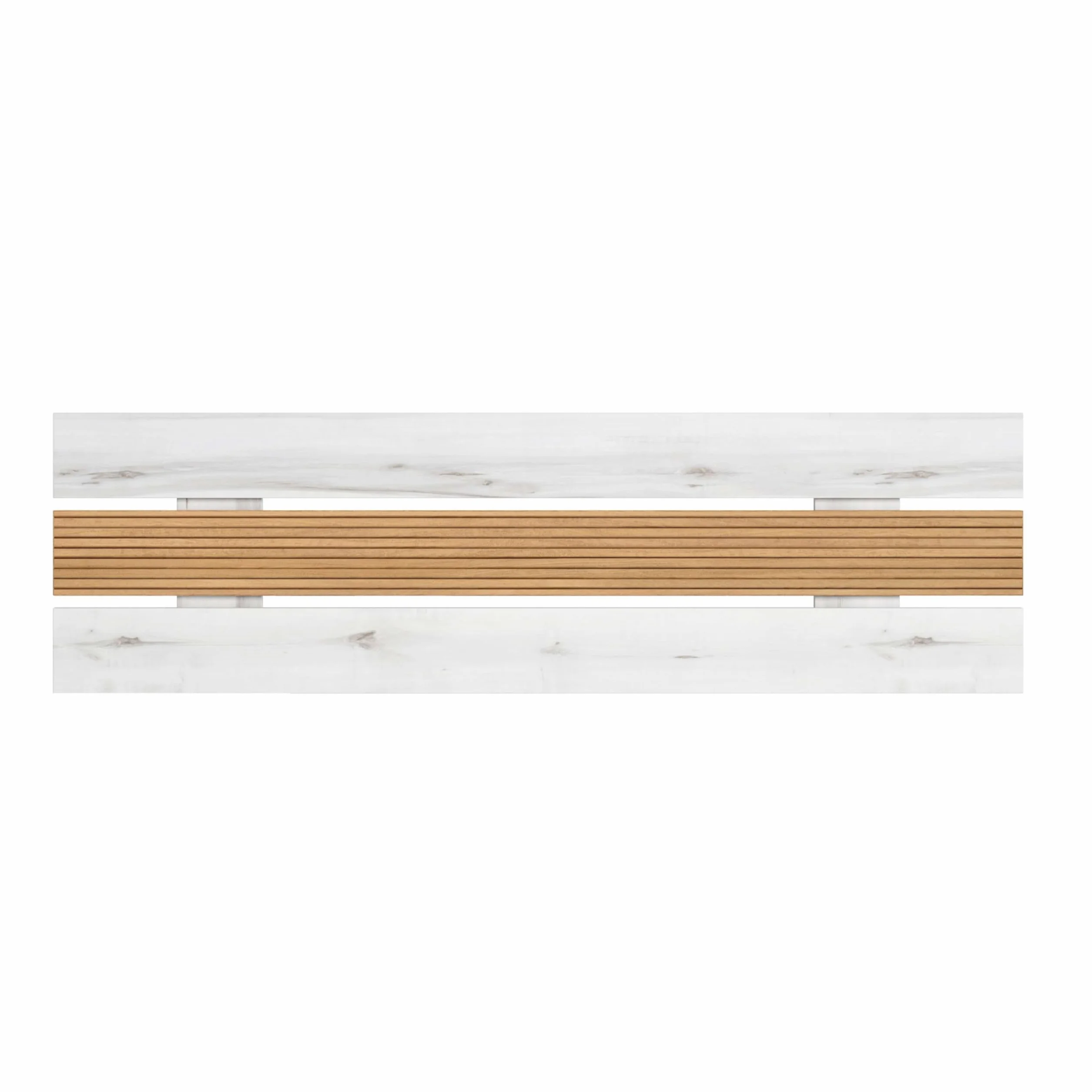 Miroytengo Pack Muebles Dormitorio Matrimonio Arles Nórdicos Modernos Color Blanco Albo y Roble Rayado