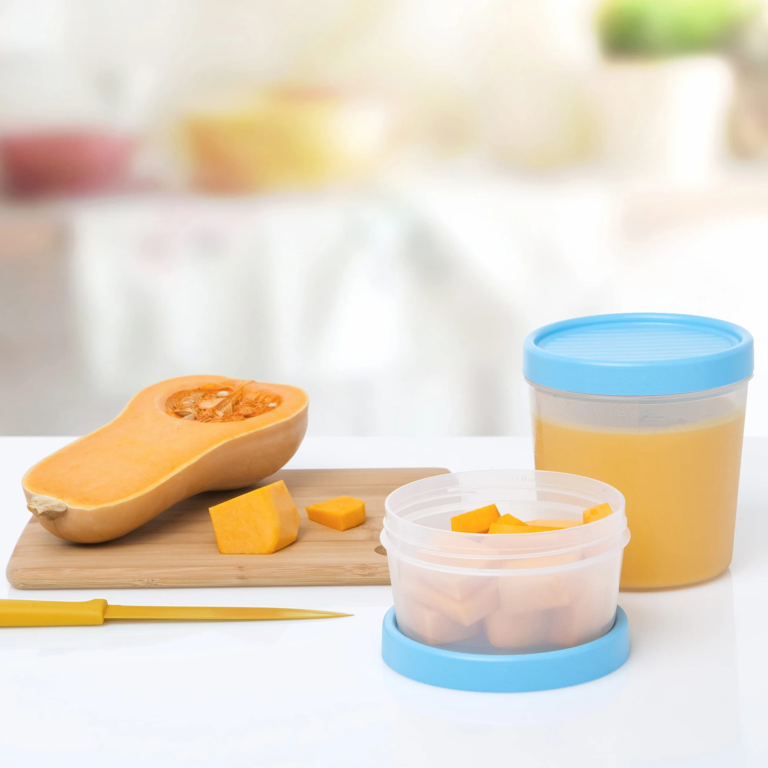 Tatay Tupper Hermético 1L Twist | Recipiente Hermético para Alimentos | Apto Microondas, Lavavajillas, Nevera | Plástico Libre de BPA | 12x12x12,5 cm, Azul