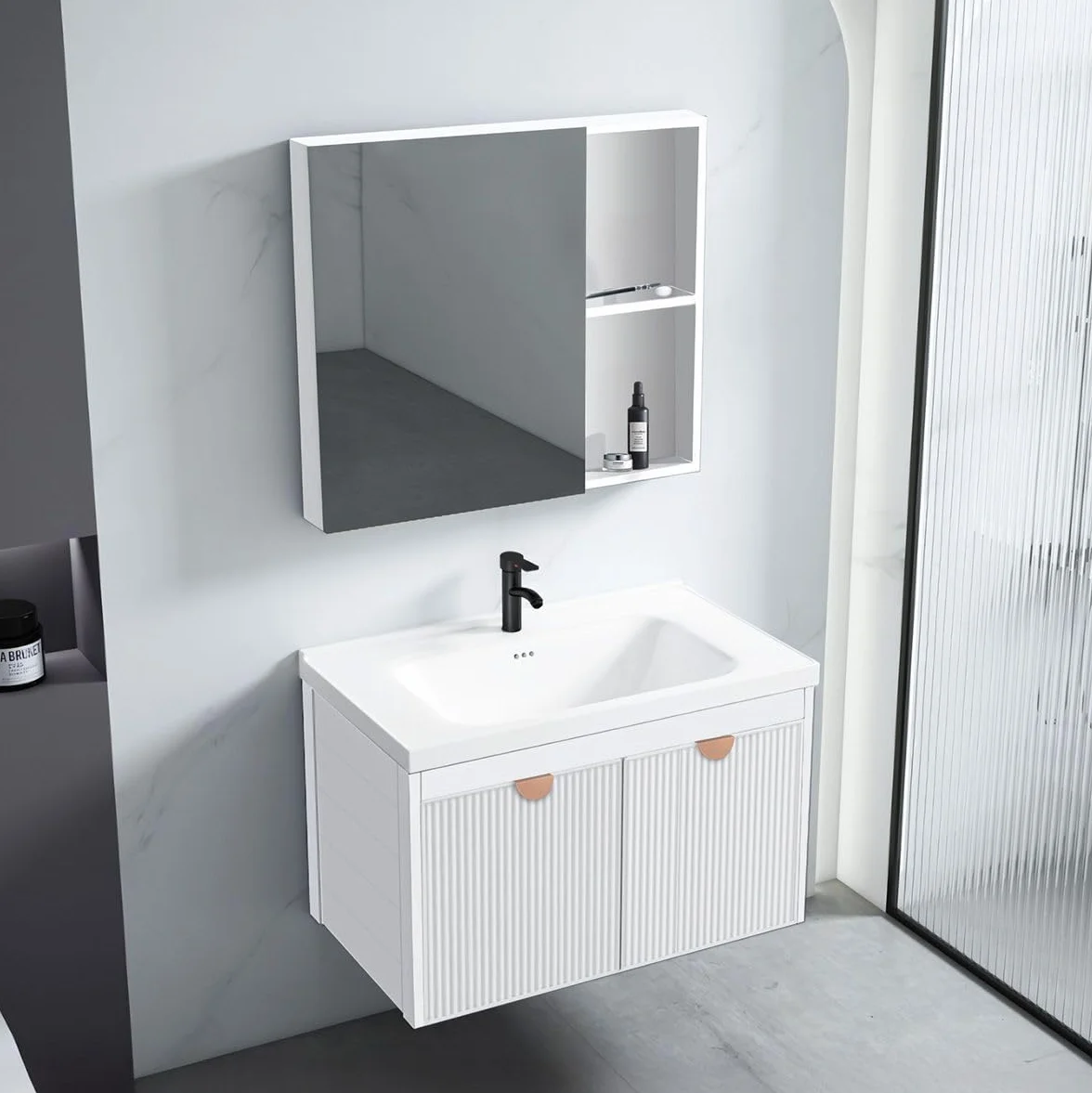 Rea Conjunto de Muebles de baño con Lavabo Aa18 Mario 60Cm White - 47X61X50CM
