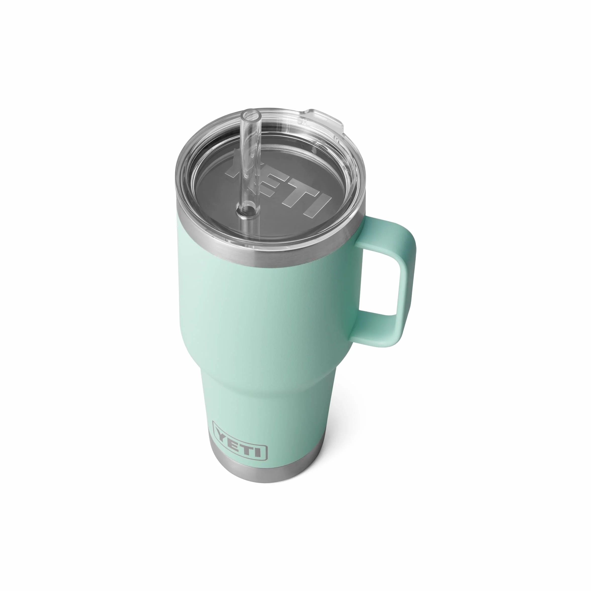 YETI Rambler Straw Mug, Stainless Steel Vacuum Insulated Mug with Stronghold Lid, Seafoam, 35 oz (1035 ml)